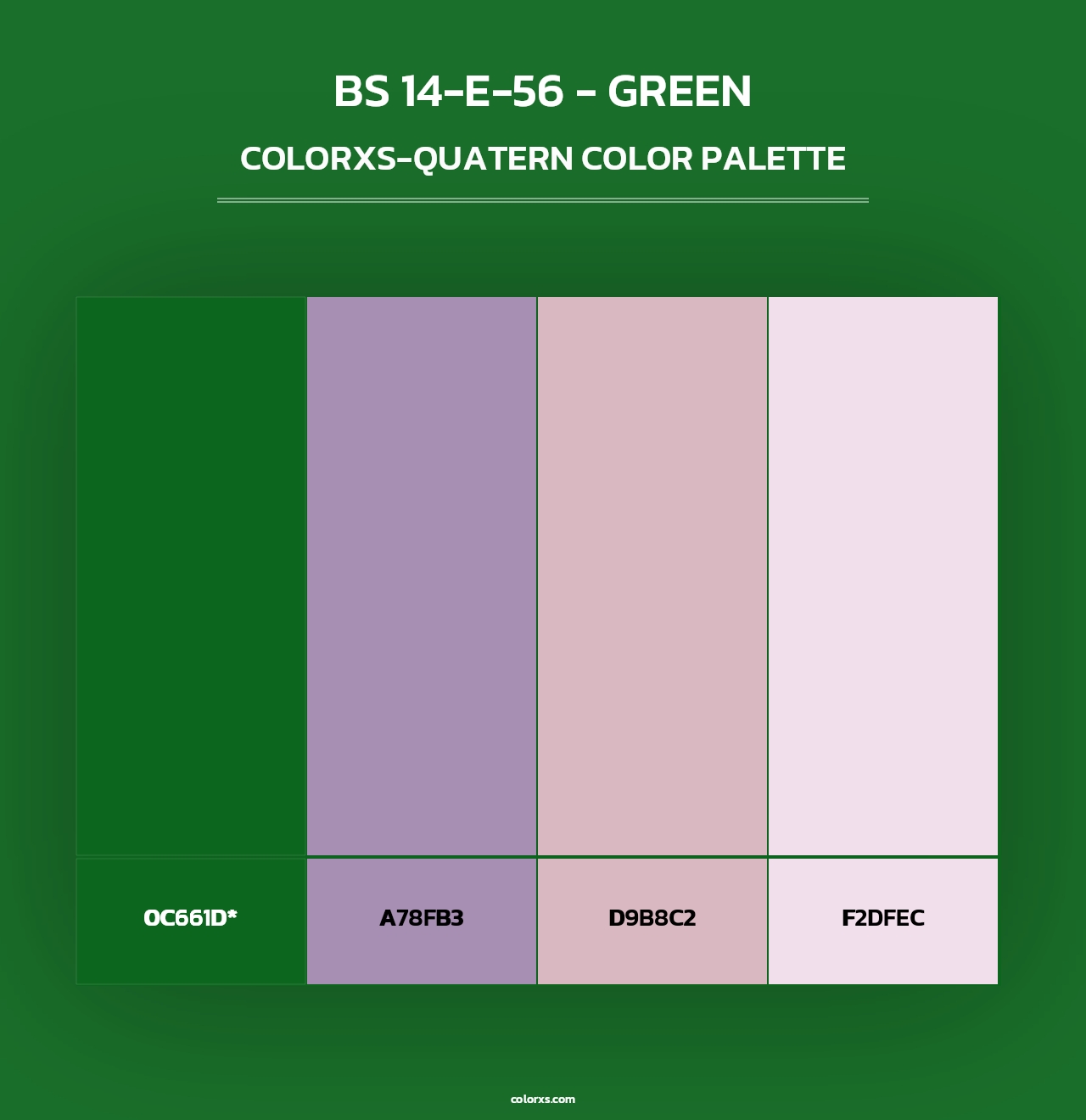 BS 14-E-56 - Green - Colorxs Quad Palette