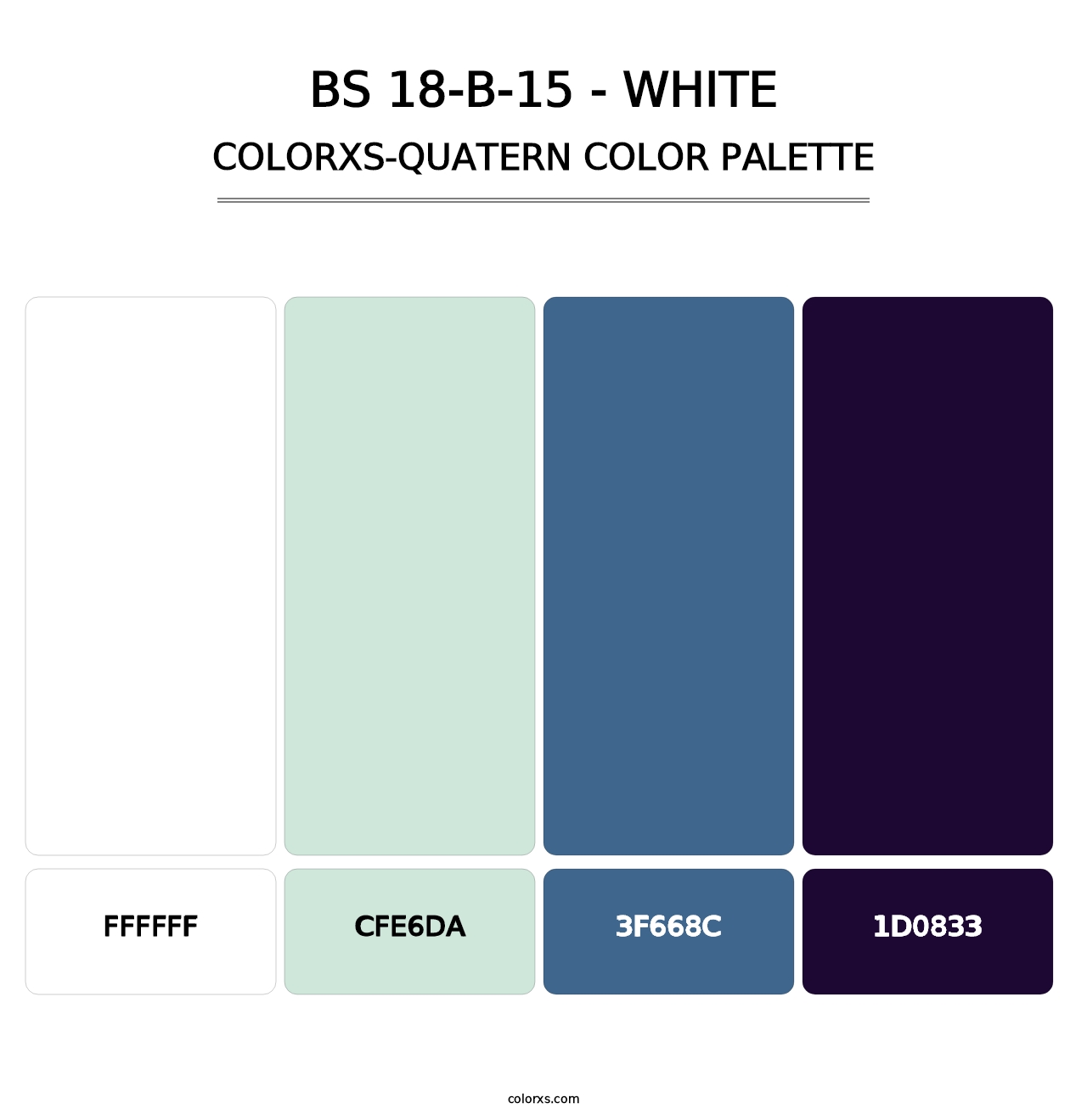 BS 18-B-15 - White - Colorxs Quatern Palette