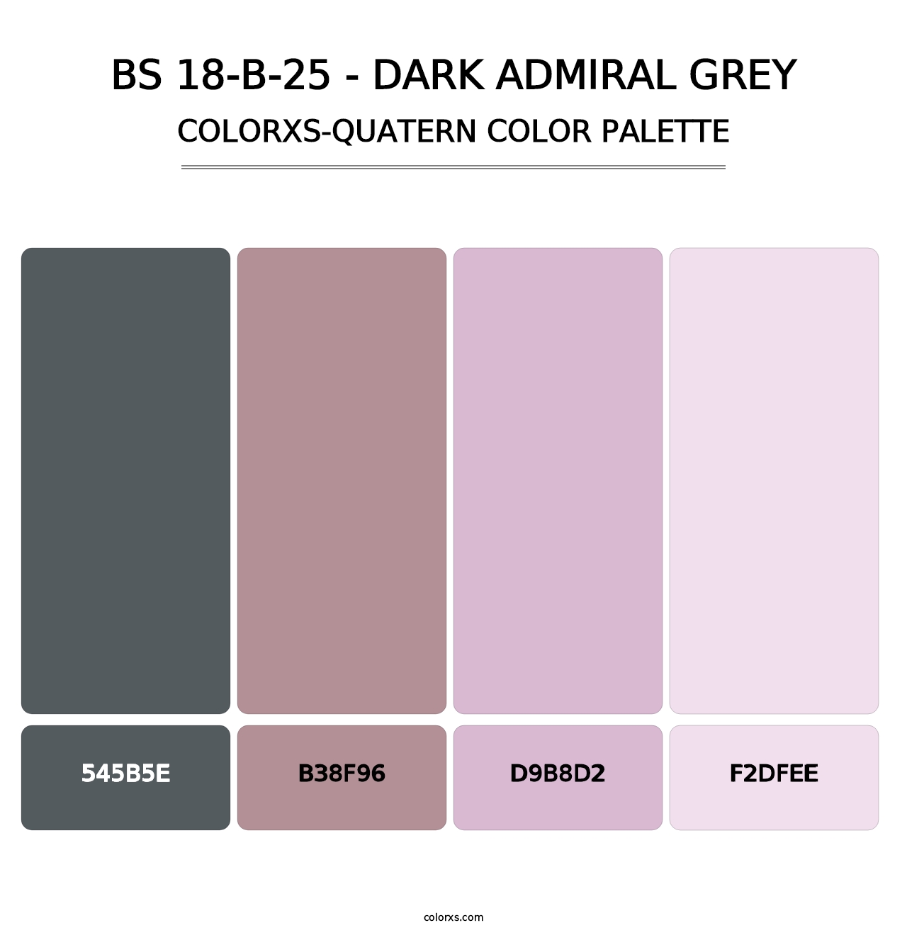 BS 18-B-25 - Dark Admiral Grey - Colorxs Quatern Palette
