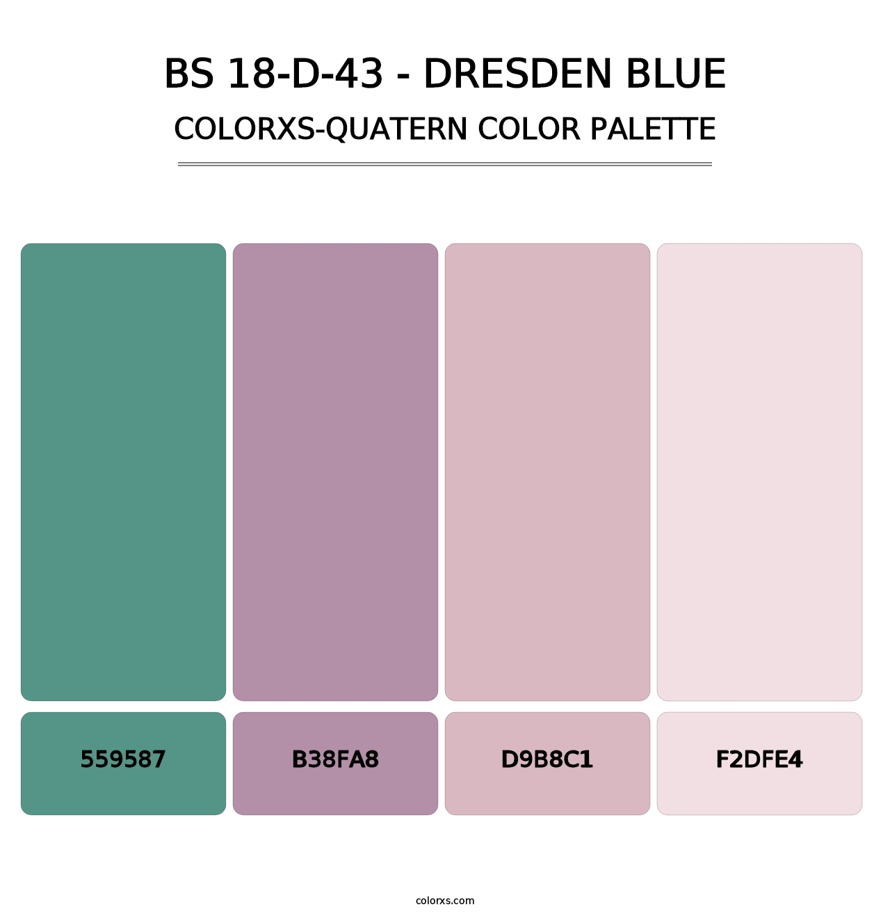 BS 18-D-43 - Dresden Blue - Colorxs Quatern Palette