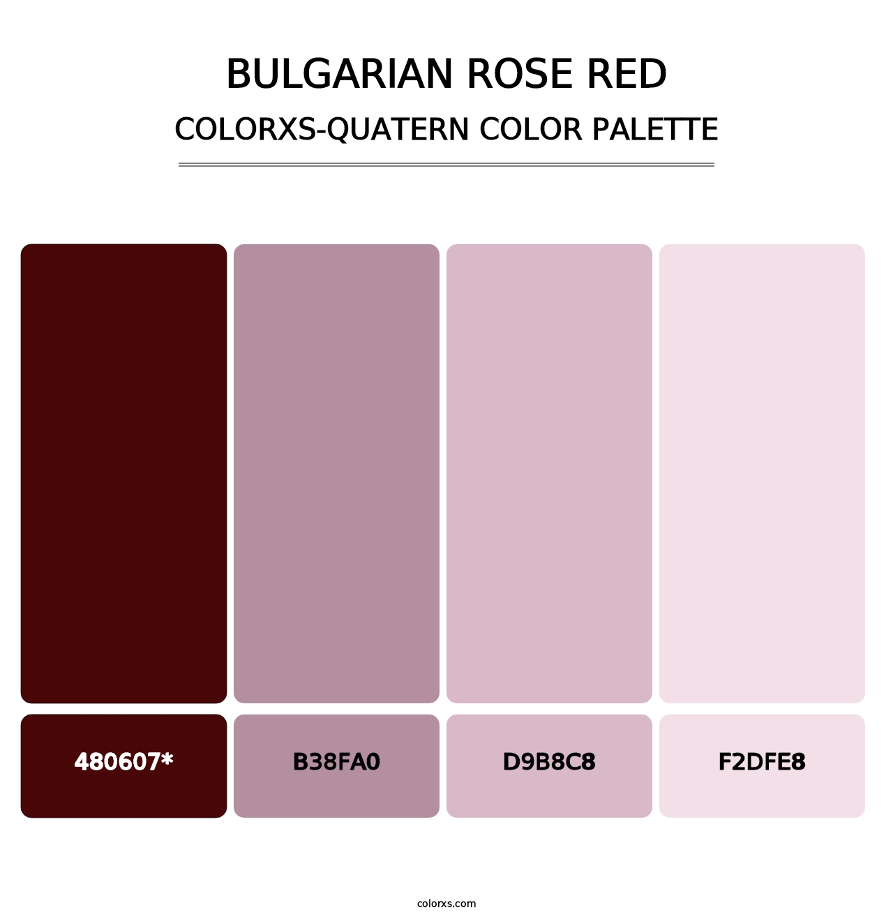 Bulgarian Rose Red - Colorxs Quatern Palette