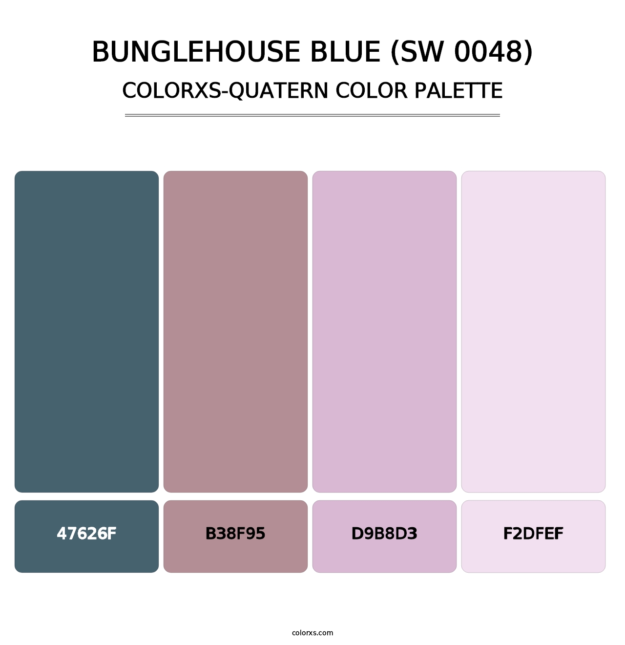Bunglehouse Blue (SW 0048) - Colorxs Quatern Palette