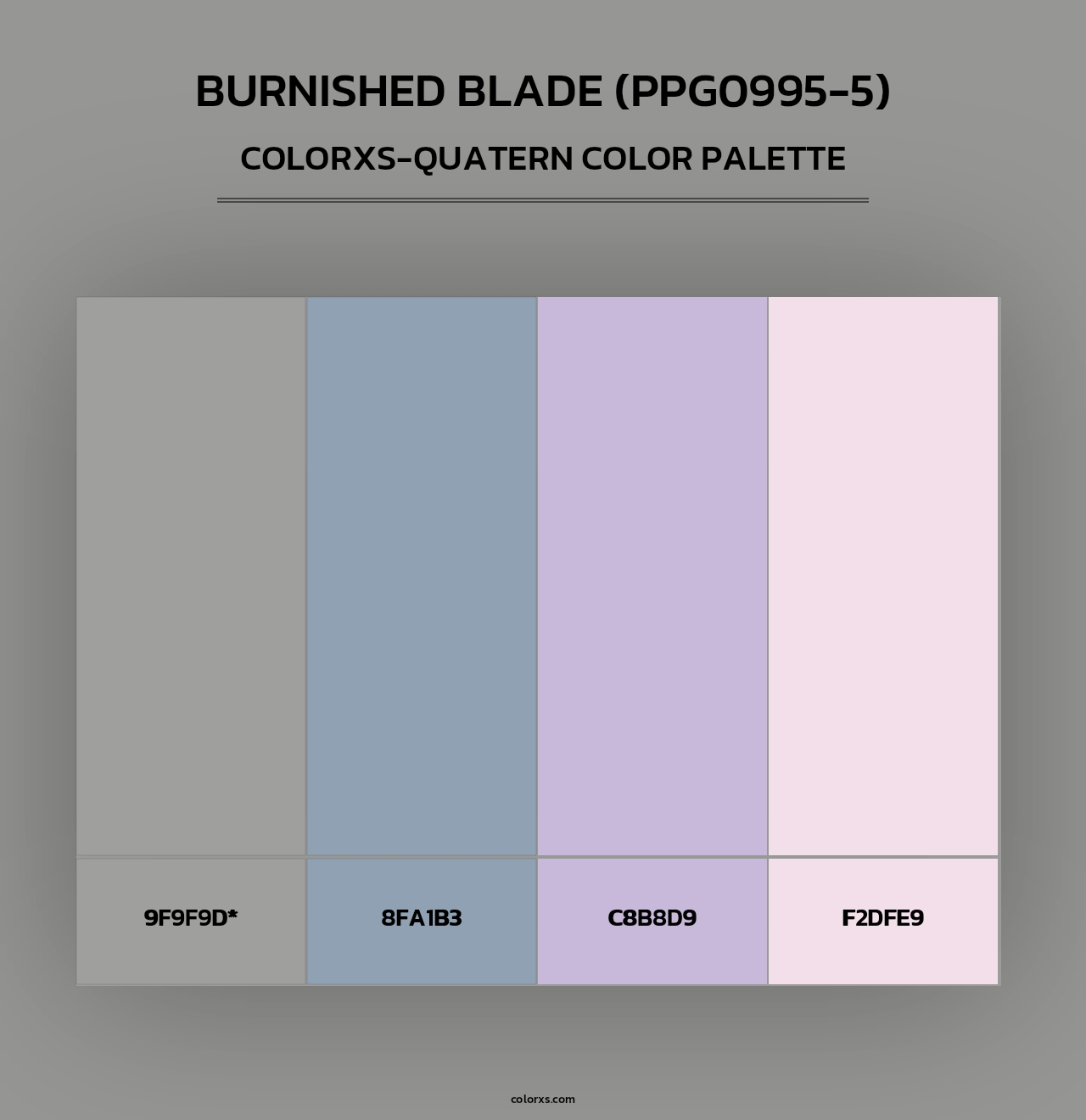 Burnished Blade (PPG0995-5) - Colorxs Quad Palette