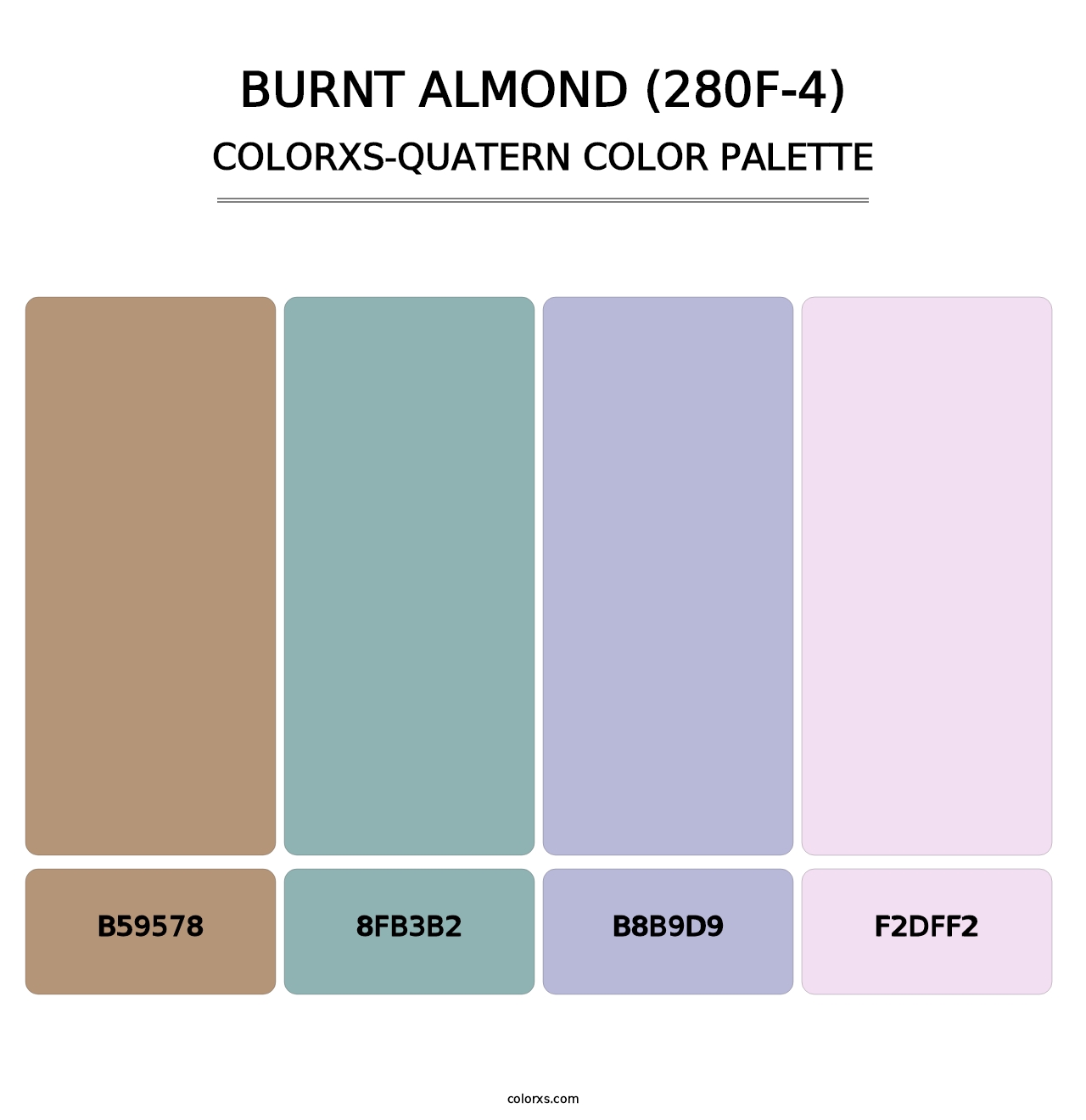 Burnt Almond (280F-4) - Colorxs Quatern Palette