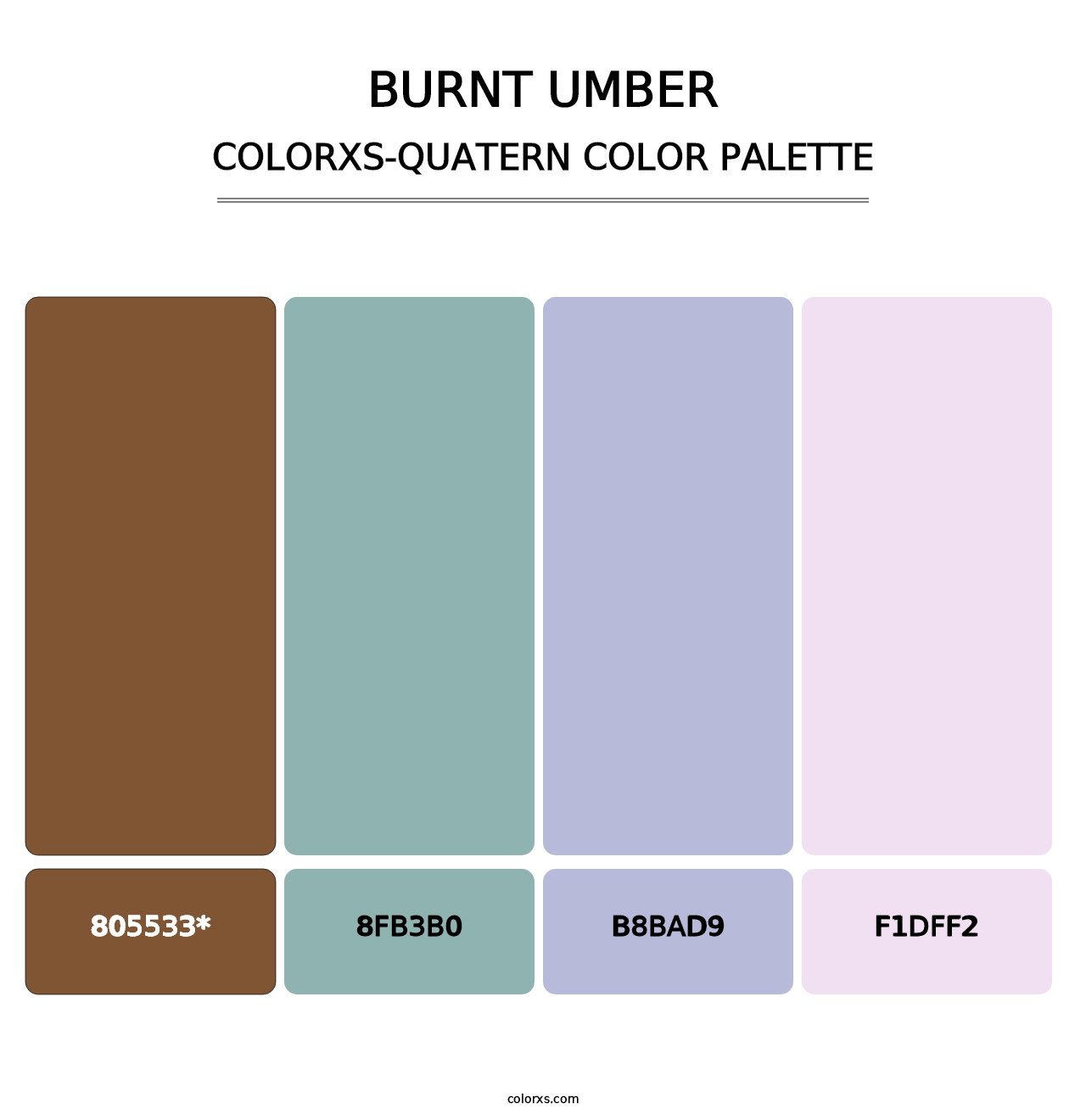Burnt Umber - Colorxs Quatern Palette