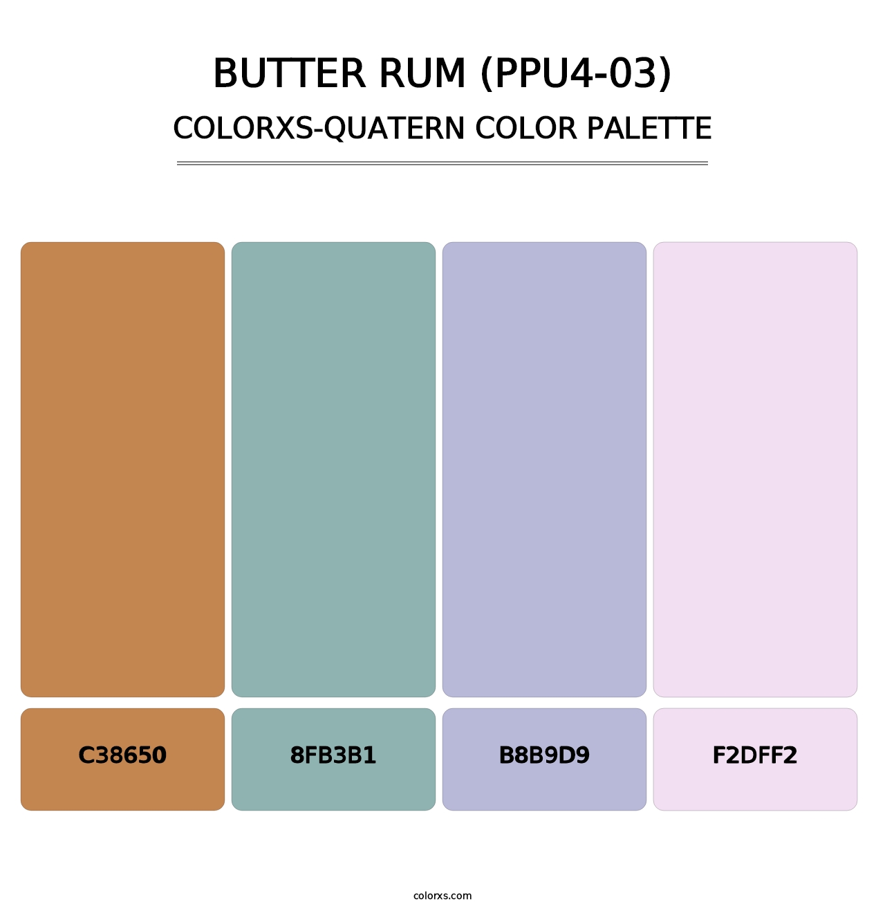 Butter Rum (PPU4-03) - Colorxs Quatern Palette