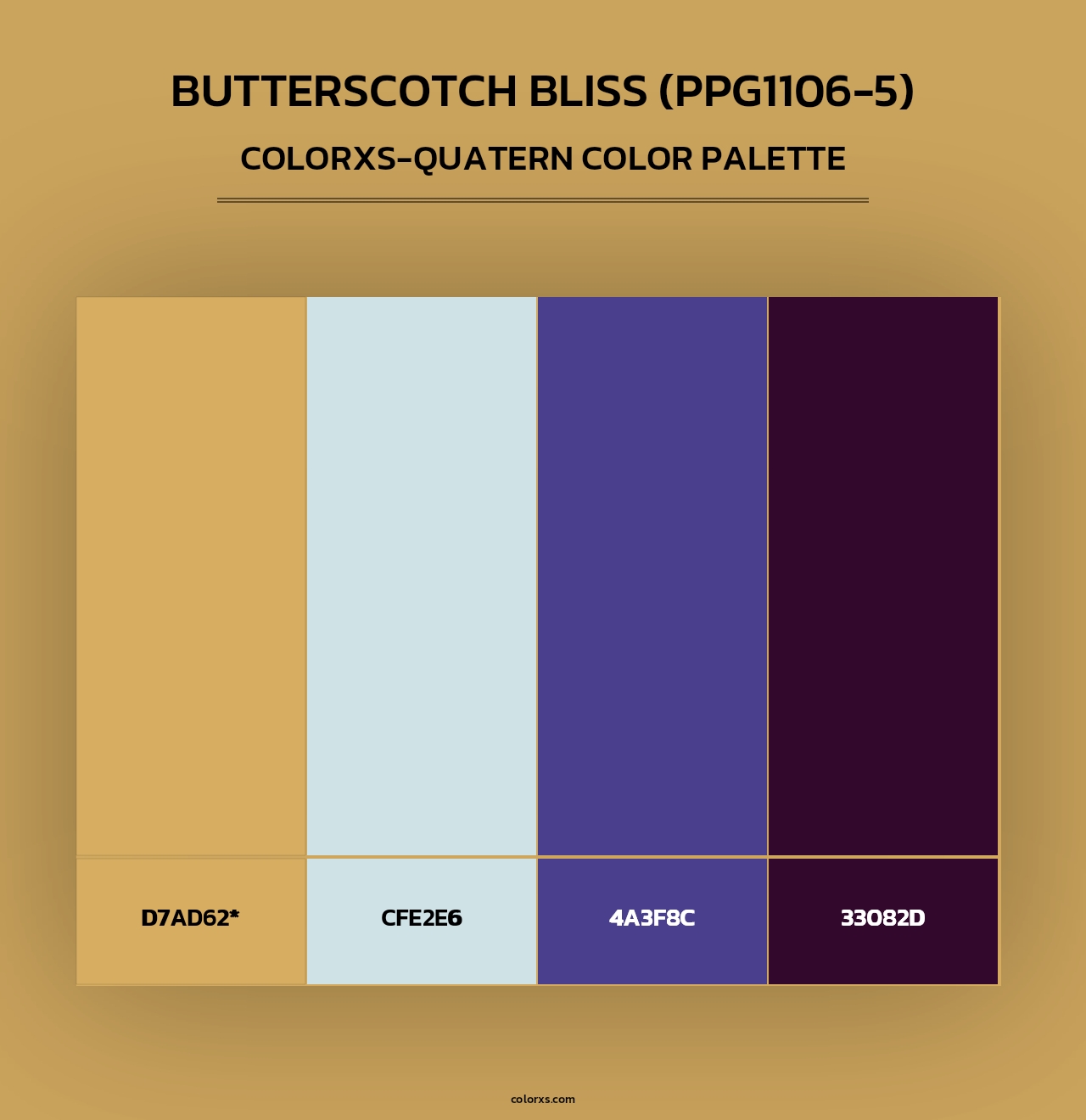 Butterscotch Bliss (PPG1106-5) - Colorxs Quad Palette