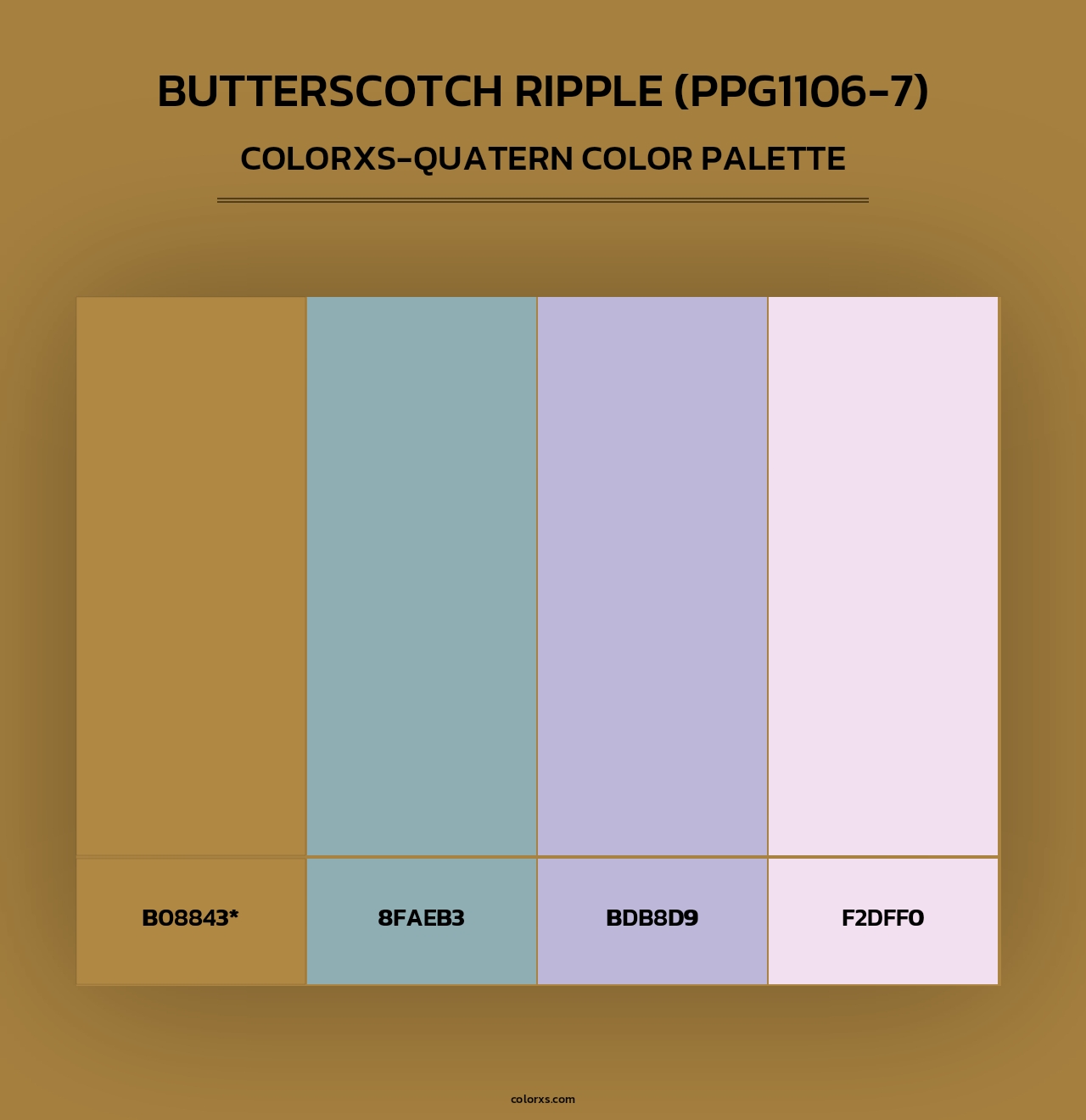 Butterscotch Ripple (PPG1106-7) - Colorxs Quad Palette