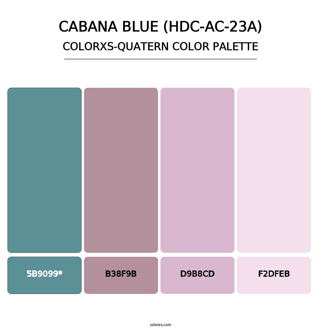 Cabana Blue (HDC-AC-23A) - Colorxs Quatern Palette