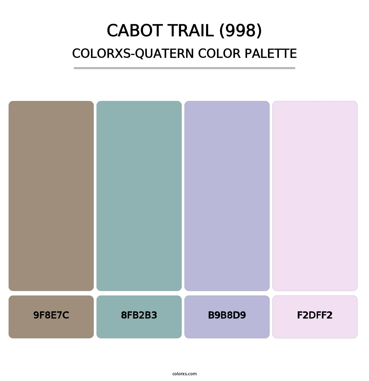 Cabot Trail (998) - Colorxs Quatern Palette