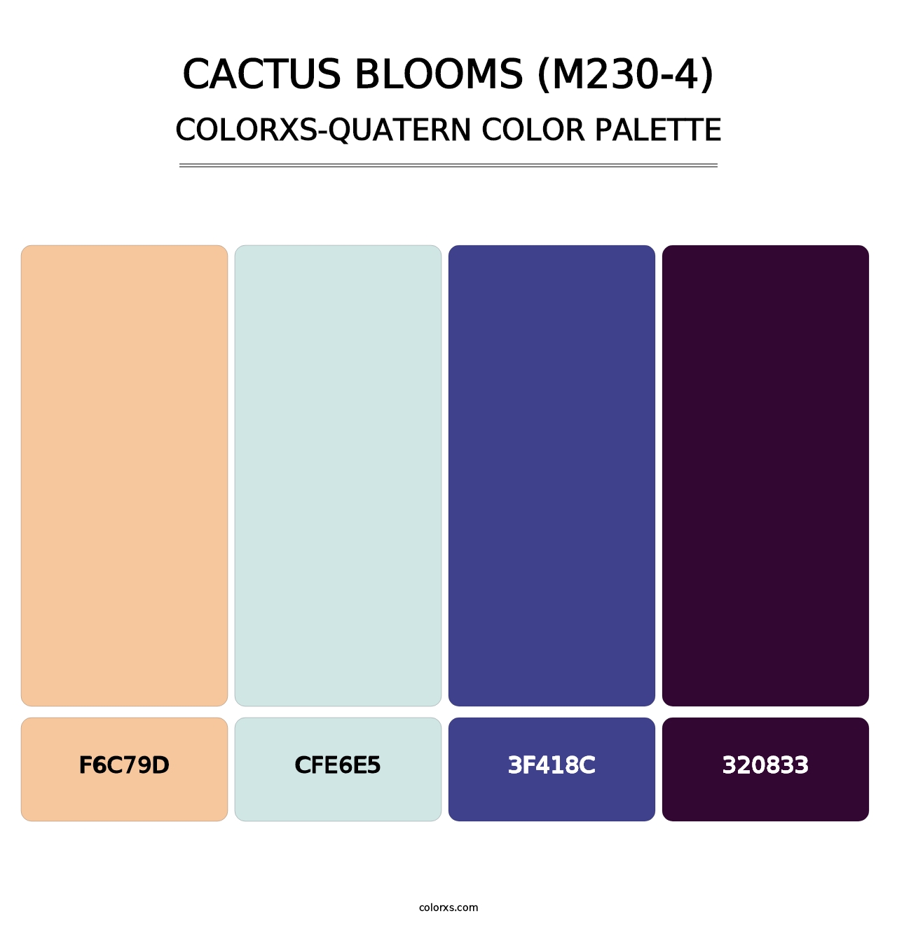 Cactus Blooms (M230-4) - Colorxs Quatern Palette