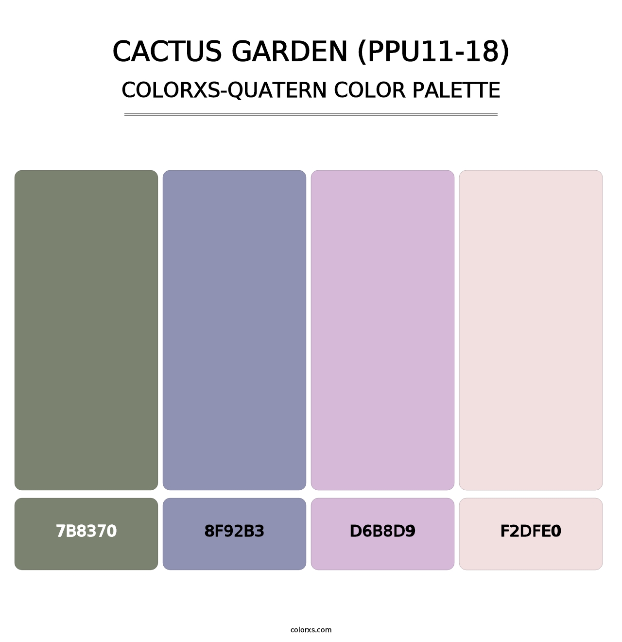 Cactus Garden (PPU11-18) - Colorxs Quatern Palette