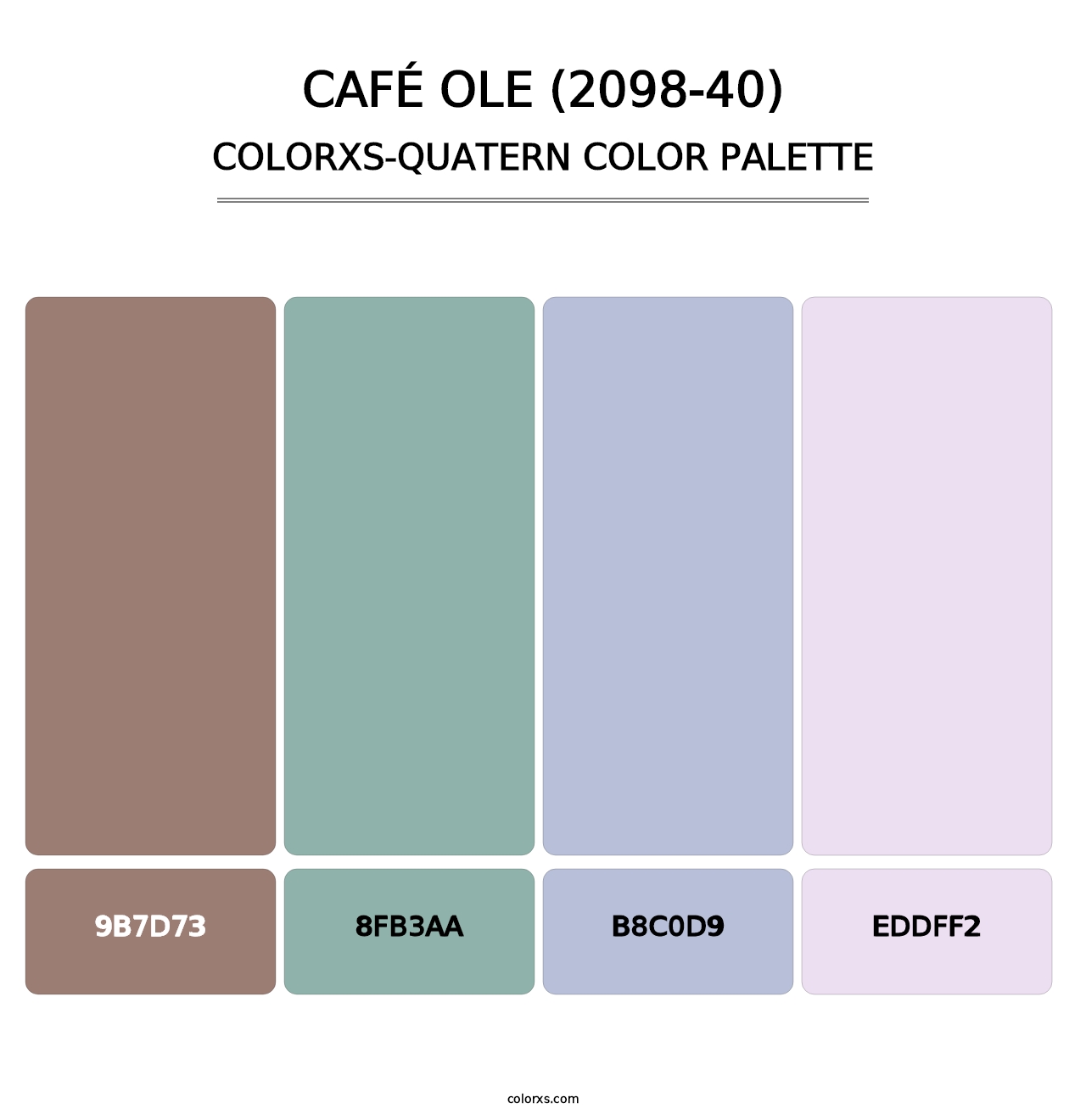 Café Ole (2098-40) - Colorxs Quatern Palette