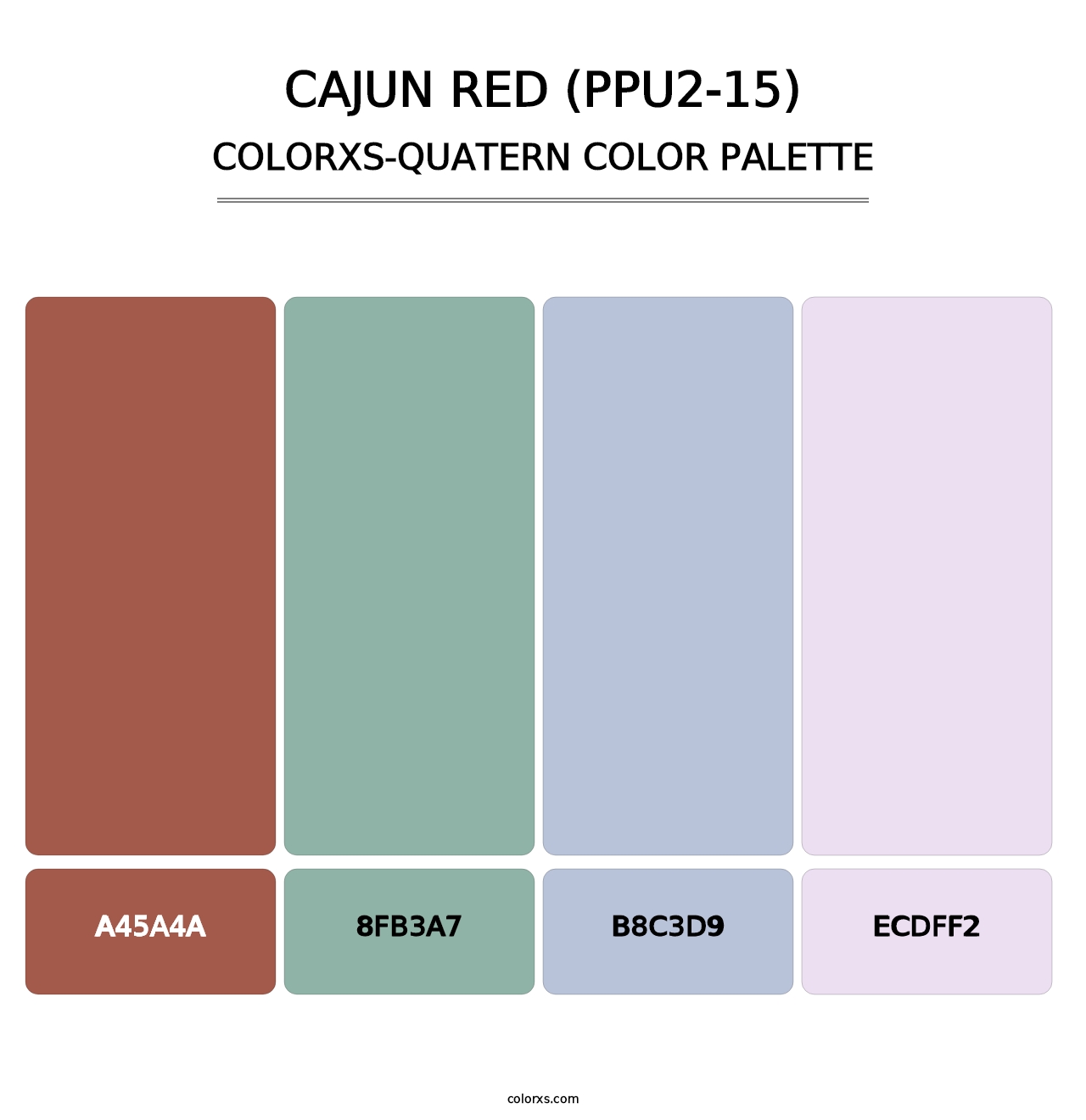 Cajun Red (PPU2-15) - Colorxs Quatern Palette
