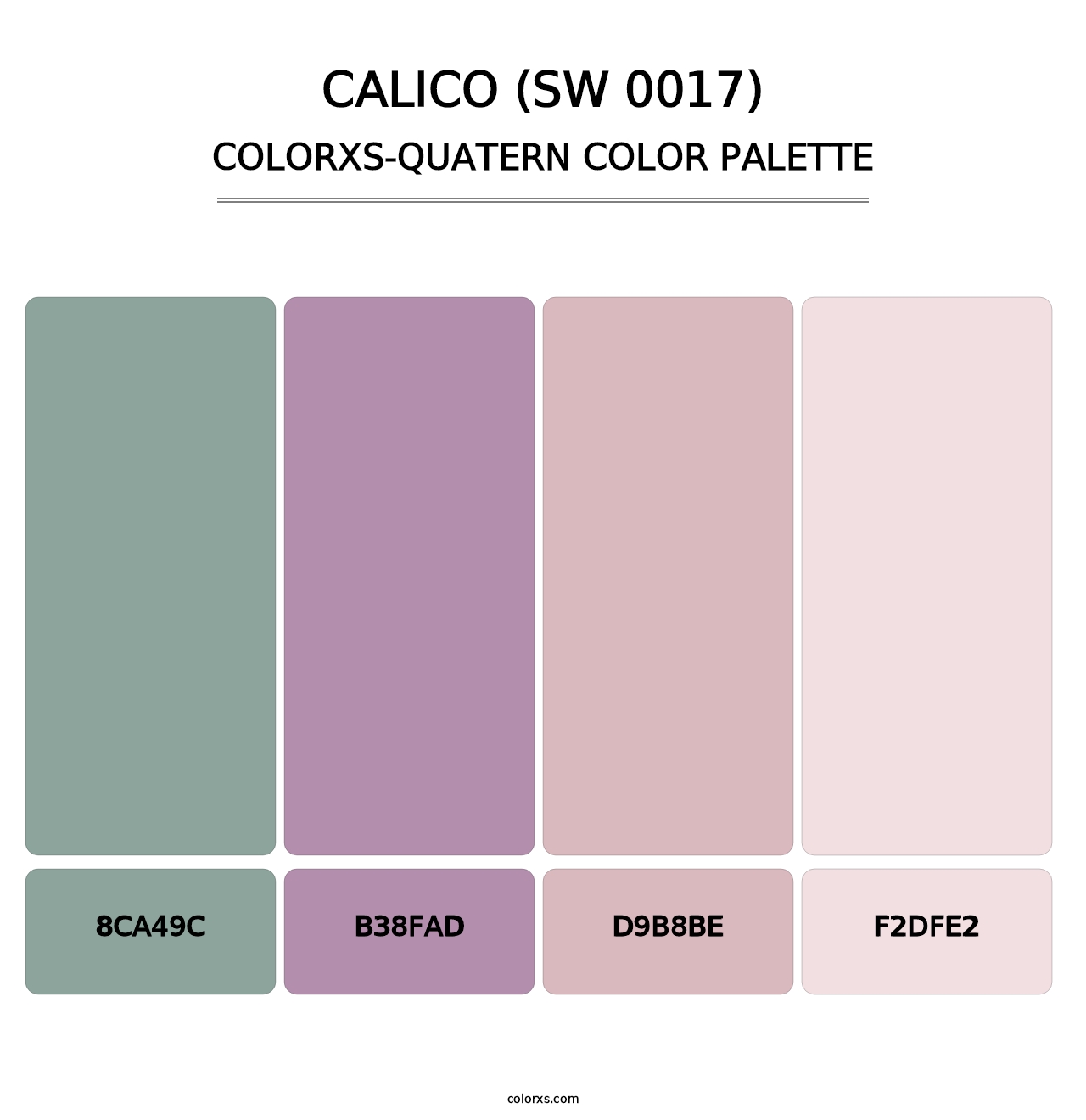 Calico (SW 0017) - Colorxs Quatern Palette