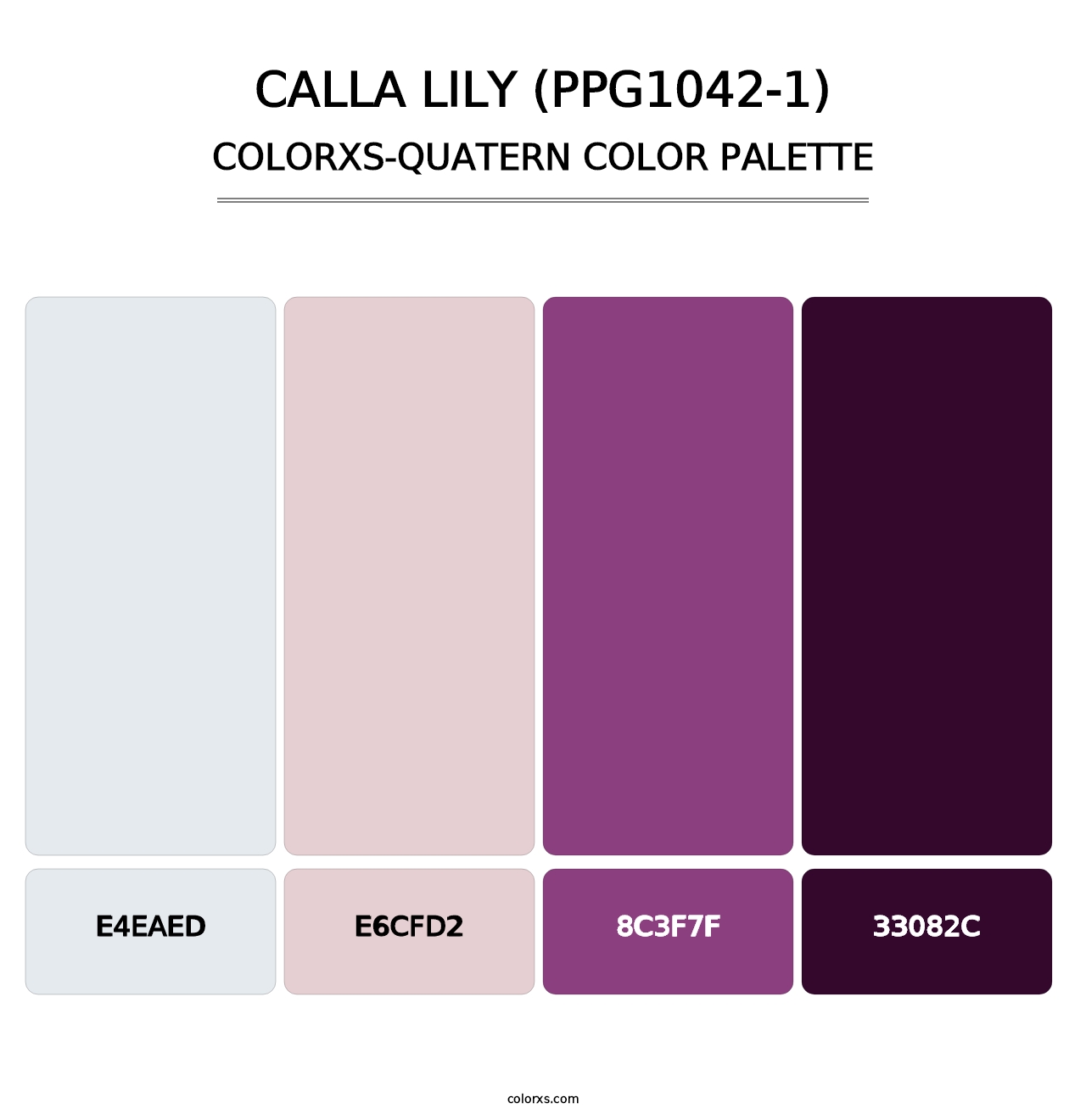 Calla Lily (PPG1042-1) - Colorxs Quatern Palette