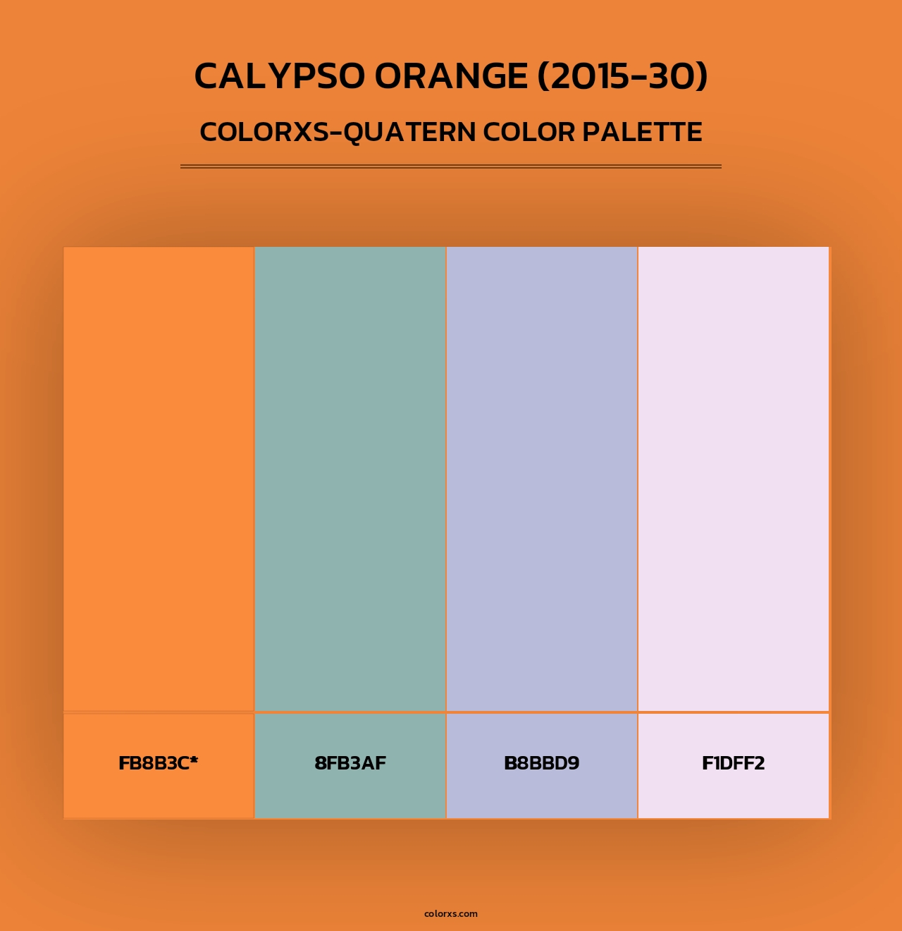 Calypso Orange (2015-30) - Colorxs Quad Palette
