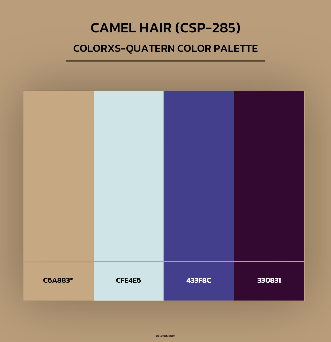 Camel Hair (CSP-285) - Colorxs Quad Palette