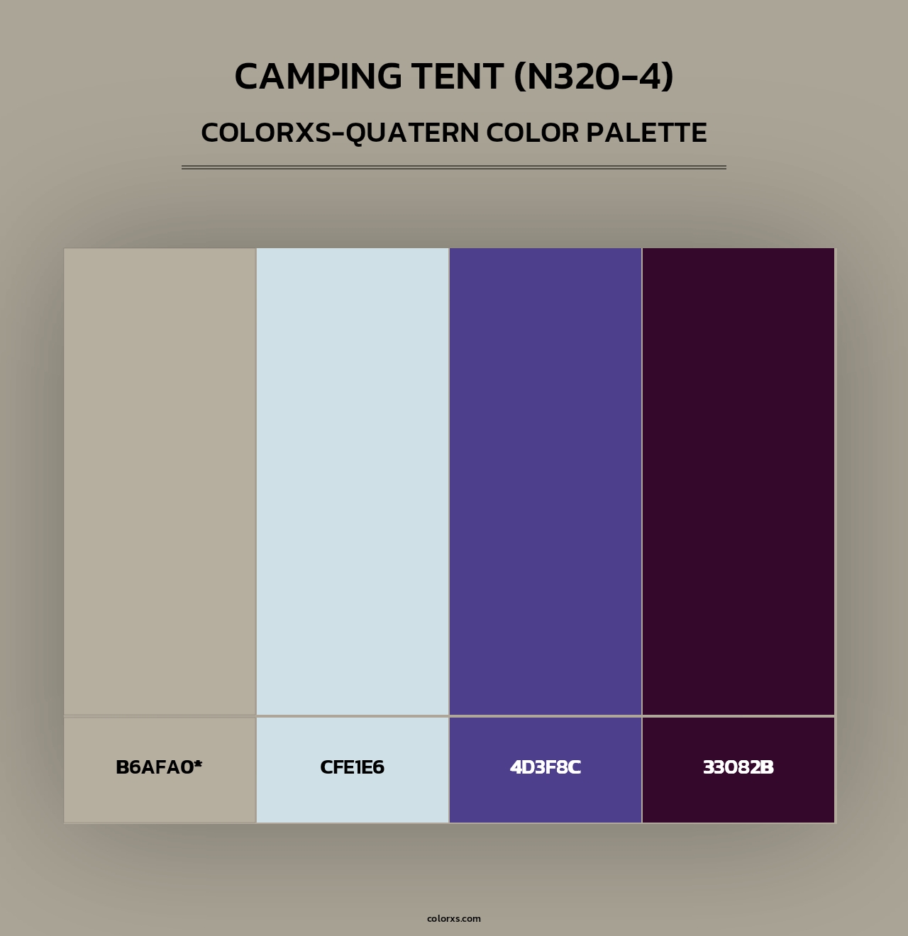 Camping Tent (N320-4) - Colorxs Quad Palette