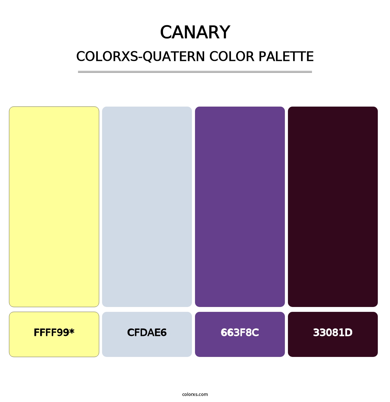 Canary - Colorxs Quatern Palette