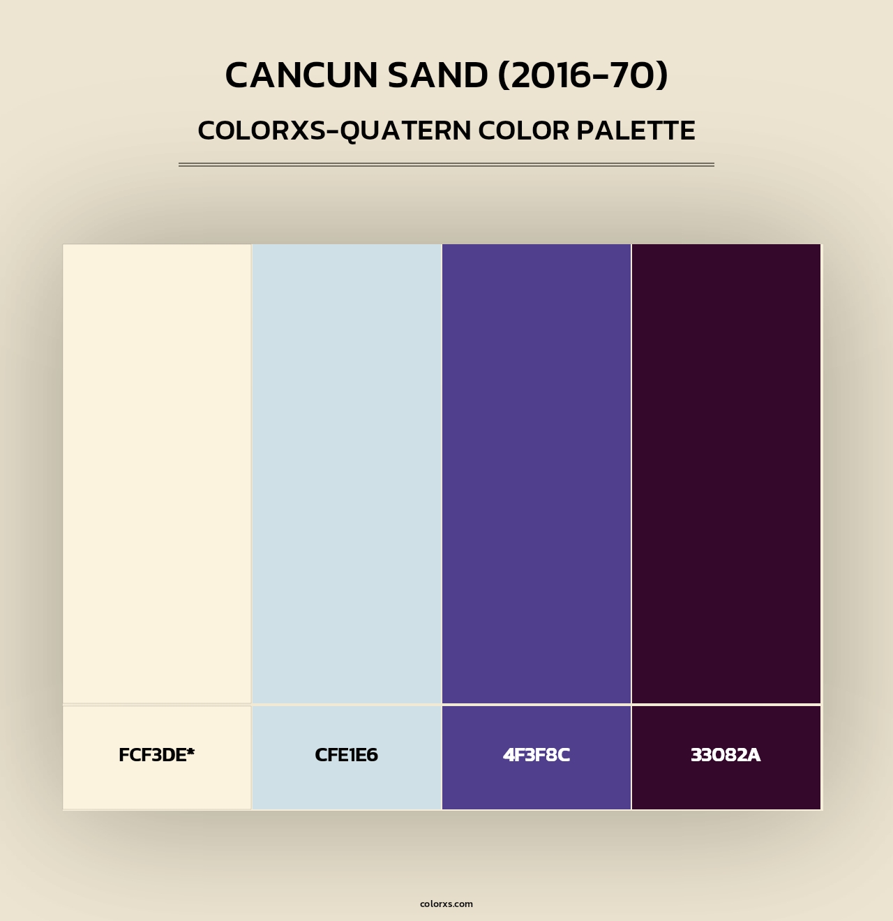 Cancun Sand (2016-70) - Colorxs Quad Palette