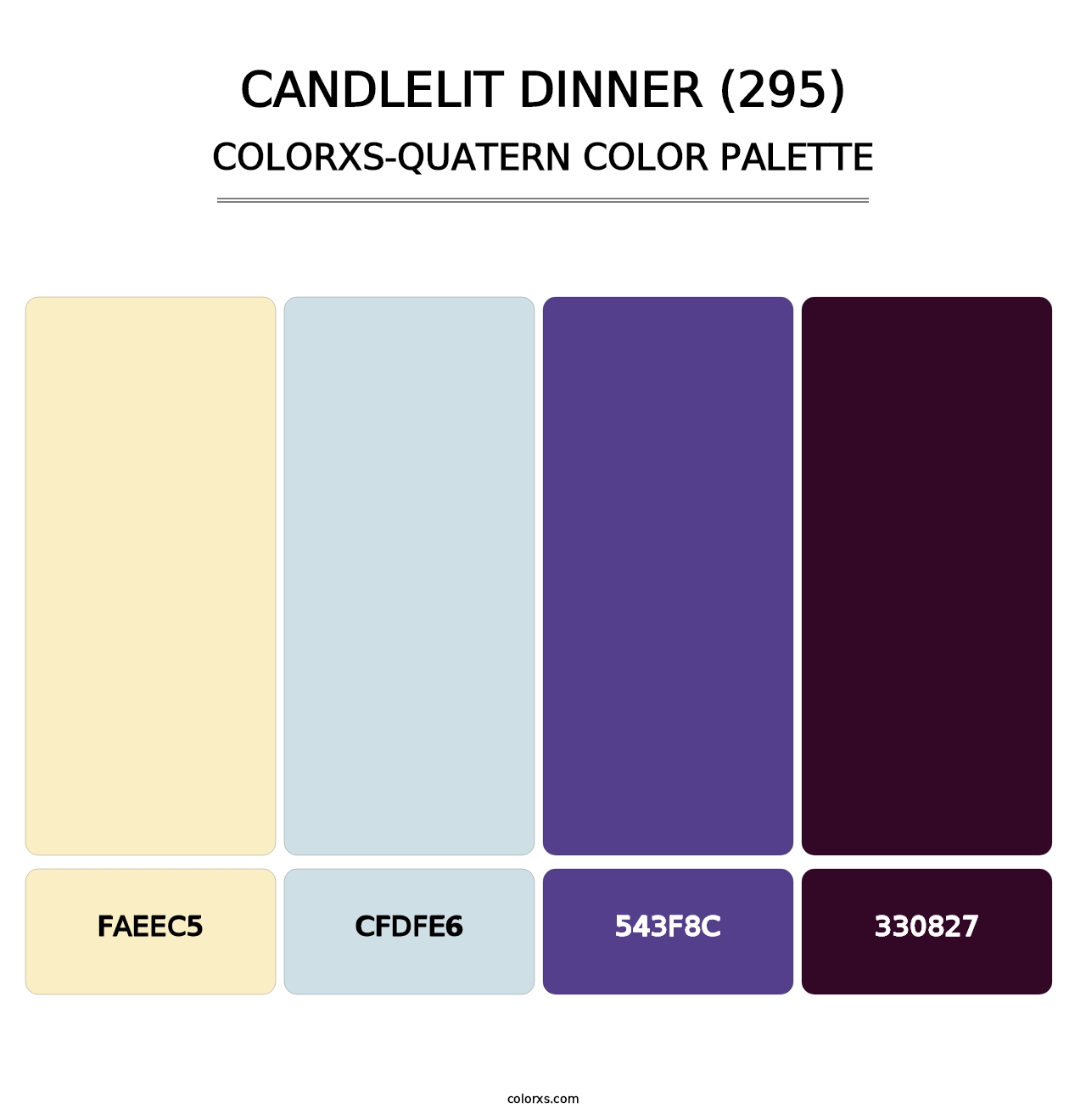 Candlelit Dinner (295) - Colorxs Quatern Palette