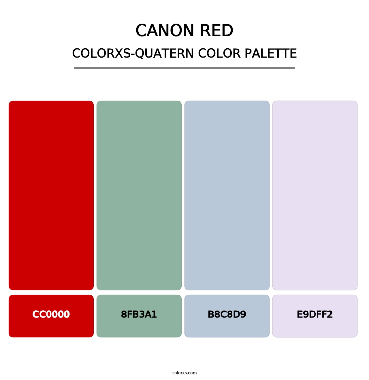 Canon Red - Colorxs Quatern Palette