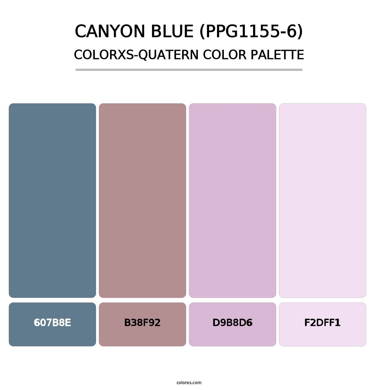 Canyon Blue (PPG1155-6) - Colorxs Quatern Palette