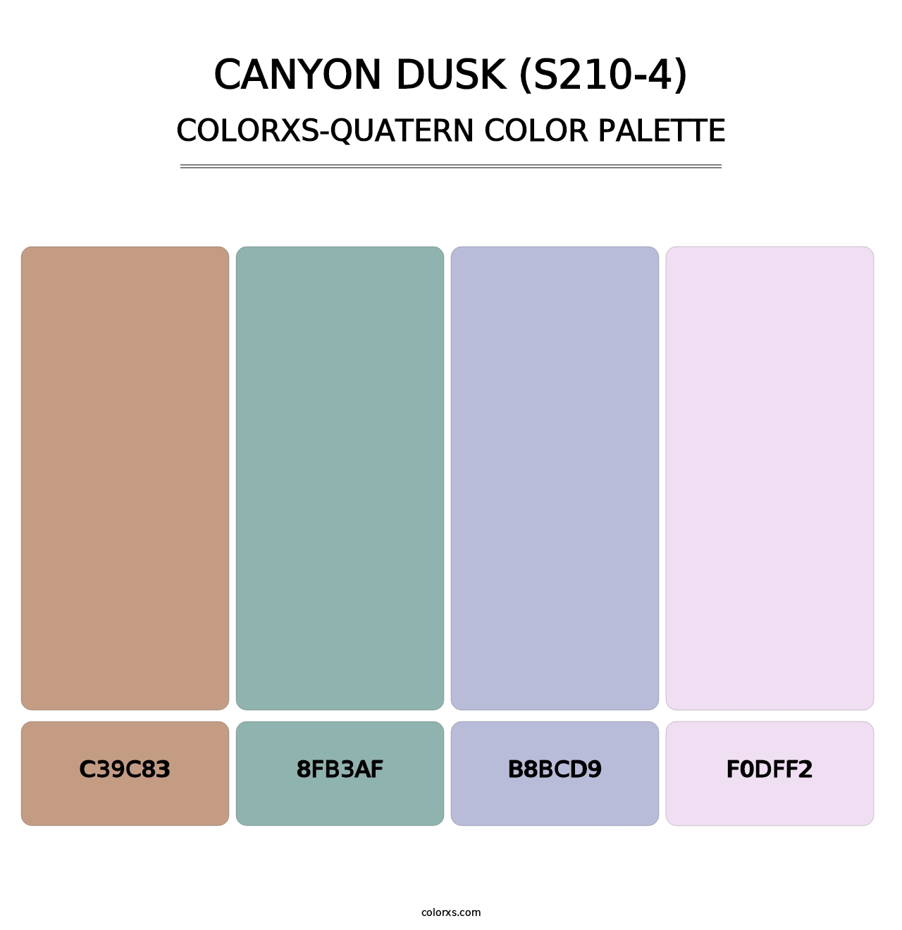 Canyon Dusk (S210-4) - Colorxs Quatern Palette