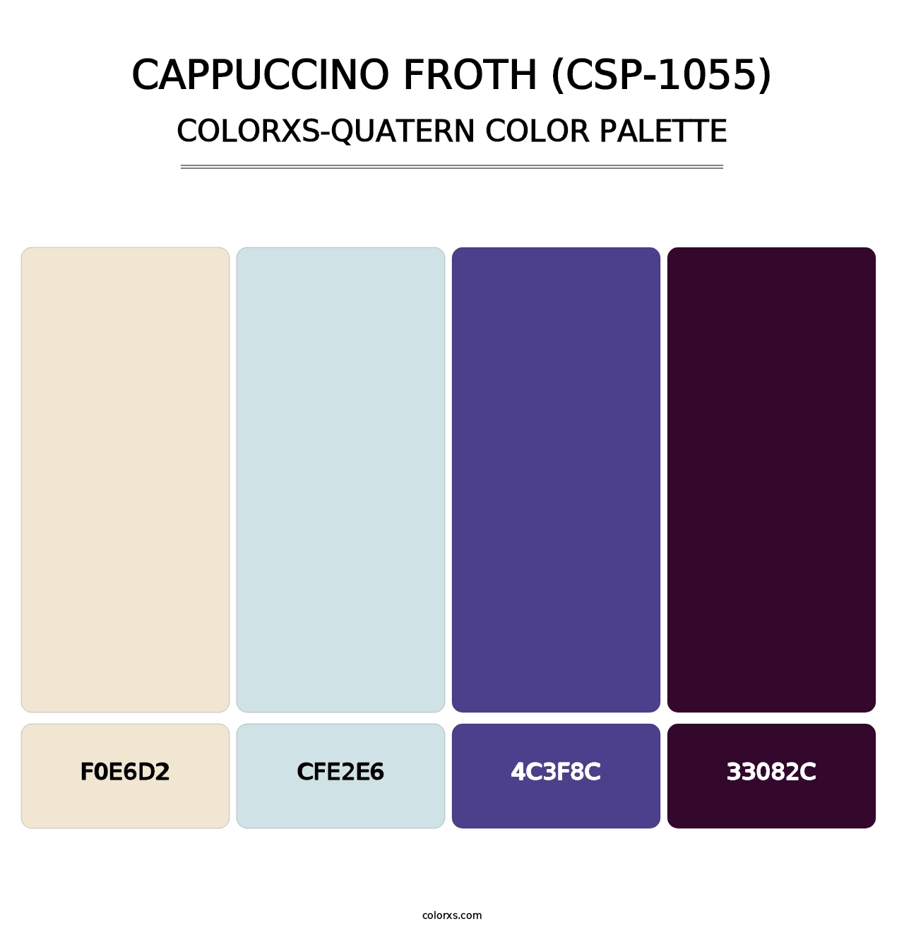 Cappuccino Froth (CSP-1055) - Colorxs Quatern Palette