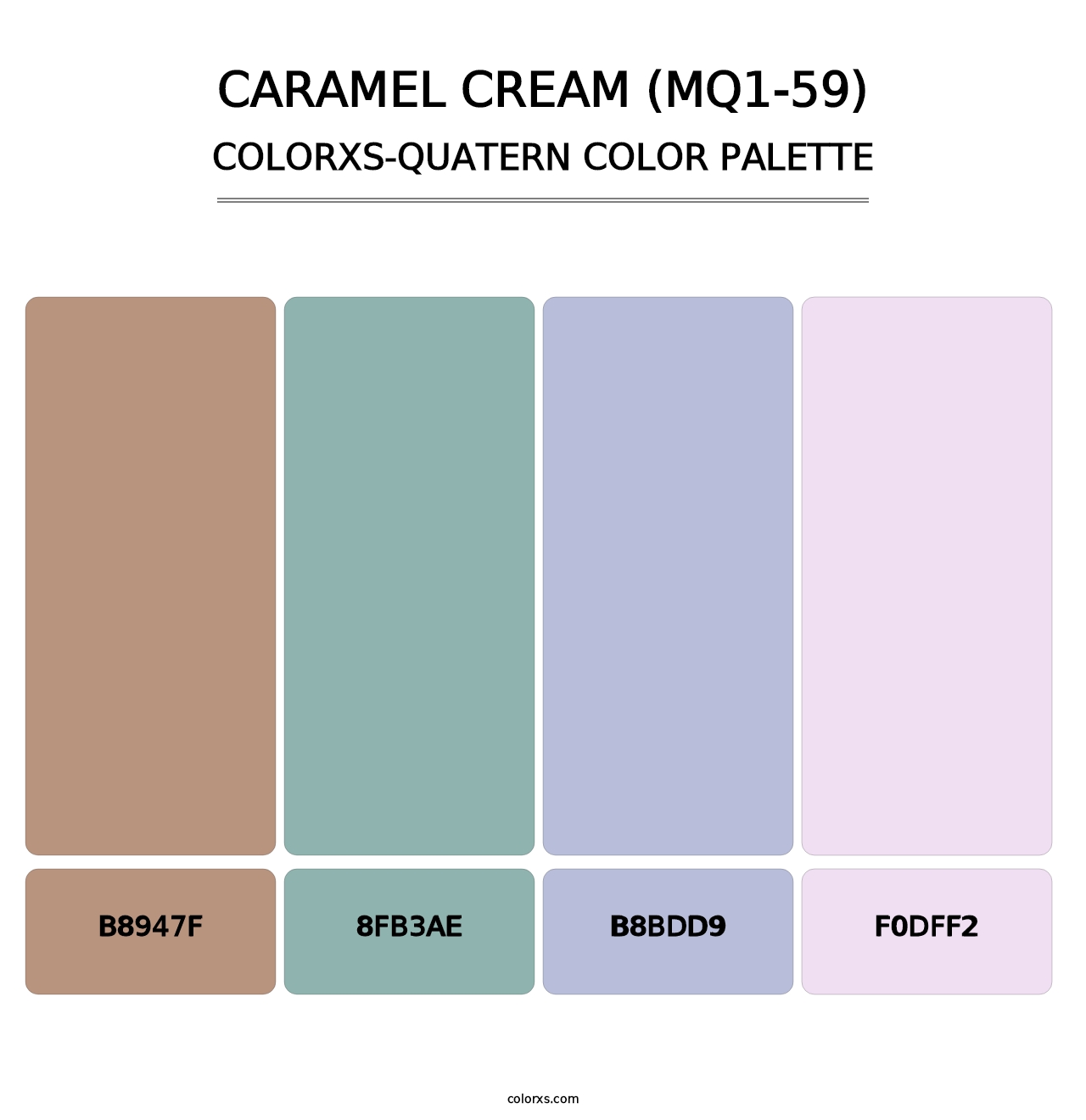 Caramel Cream (MQ1-59) - Colorxs Quatern Palette