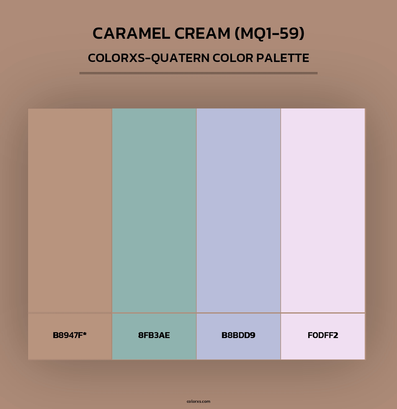 Caramel Cream (MQ1-59) - Colorxs Quad Palette