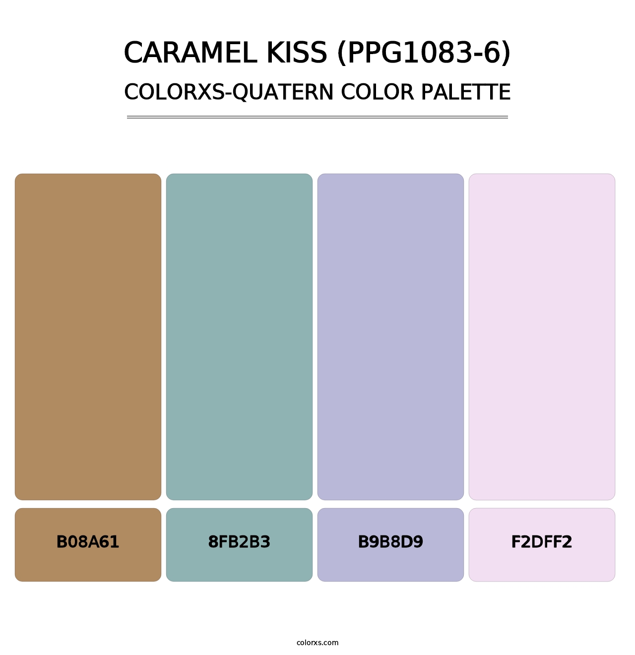 Caramel Kiss (PPG1083-6) - Colorxs Quatern Palette