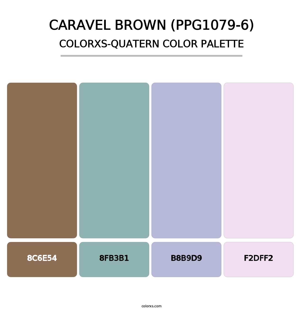 Caravel Brown (PPG1079-6) - Colorxs Quatern Palette