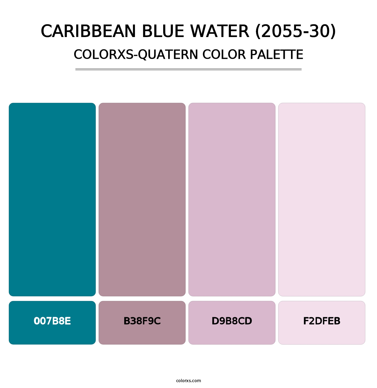Caribbean Blue Water (2055-30) - Colorxs Quatern Palette