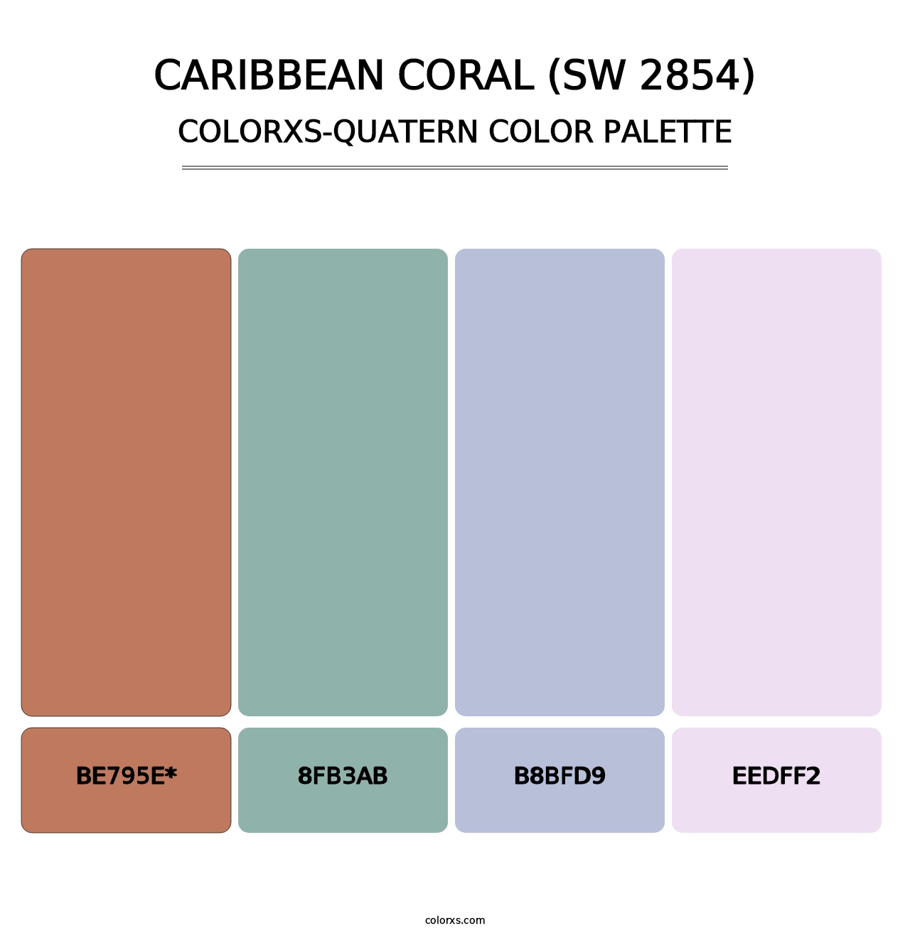 Caribbean Coral (SW 2854) - Colorxs Quatern Palette