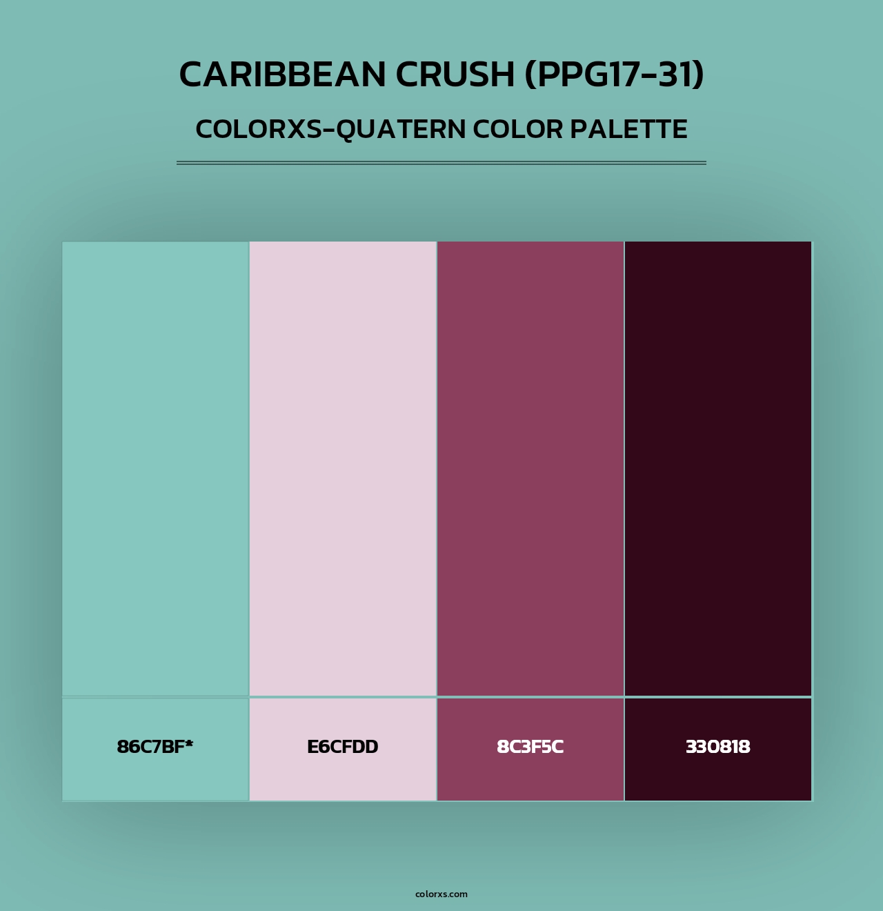 Caribbean Crush (PPG17-31) - Colorxs Quad Palette