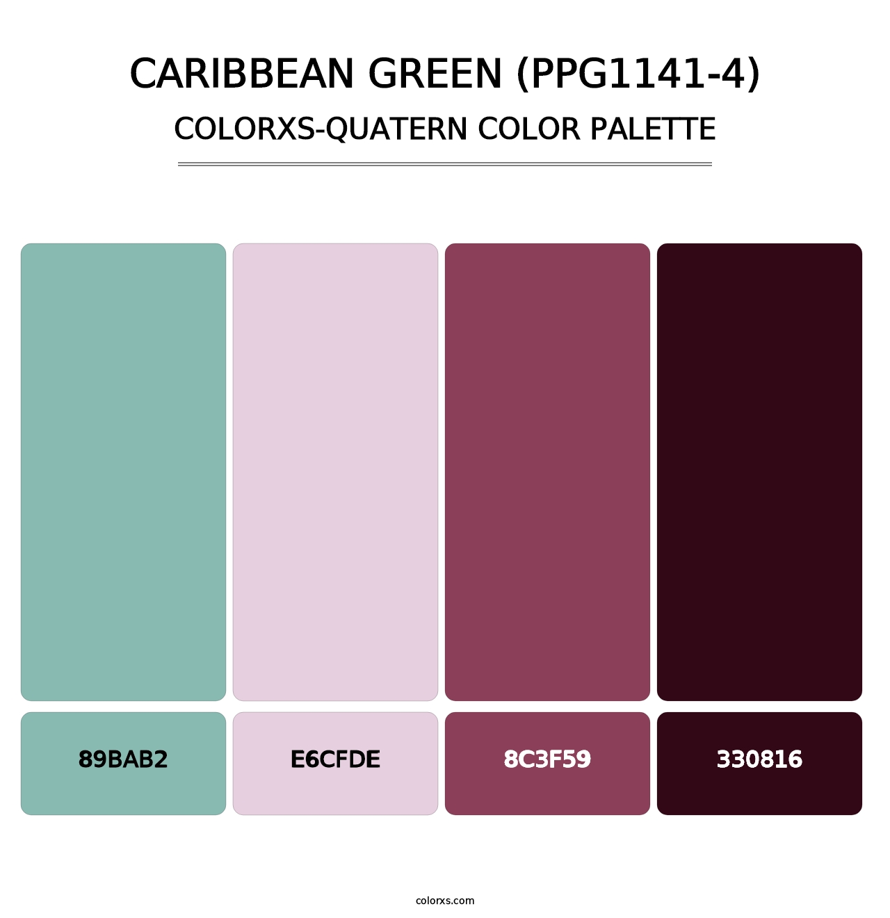 Caribbean Green (PPG1141-4) - Colorxs Quatern Palette