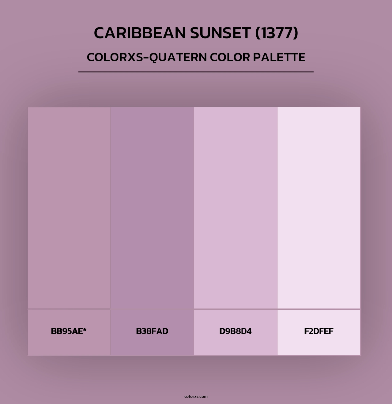 Caribbean Sunset (1377) - Colorxs Quad Palette