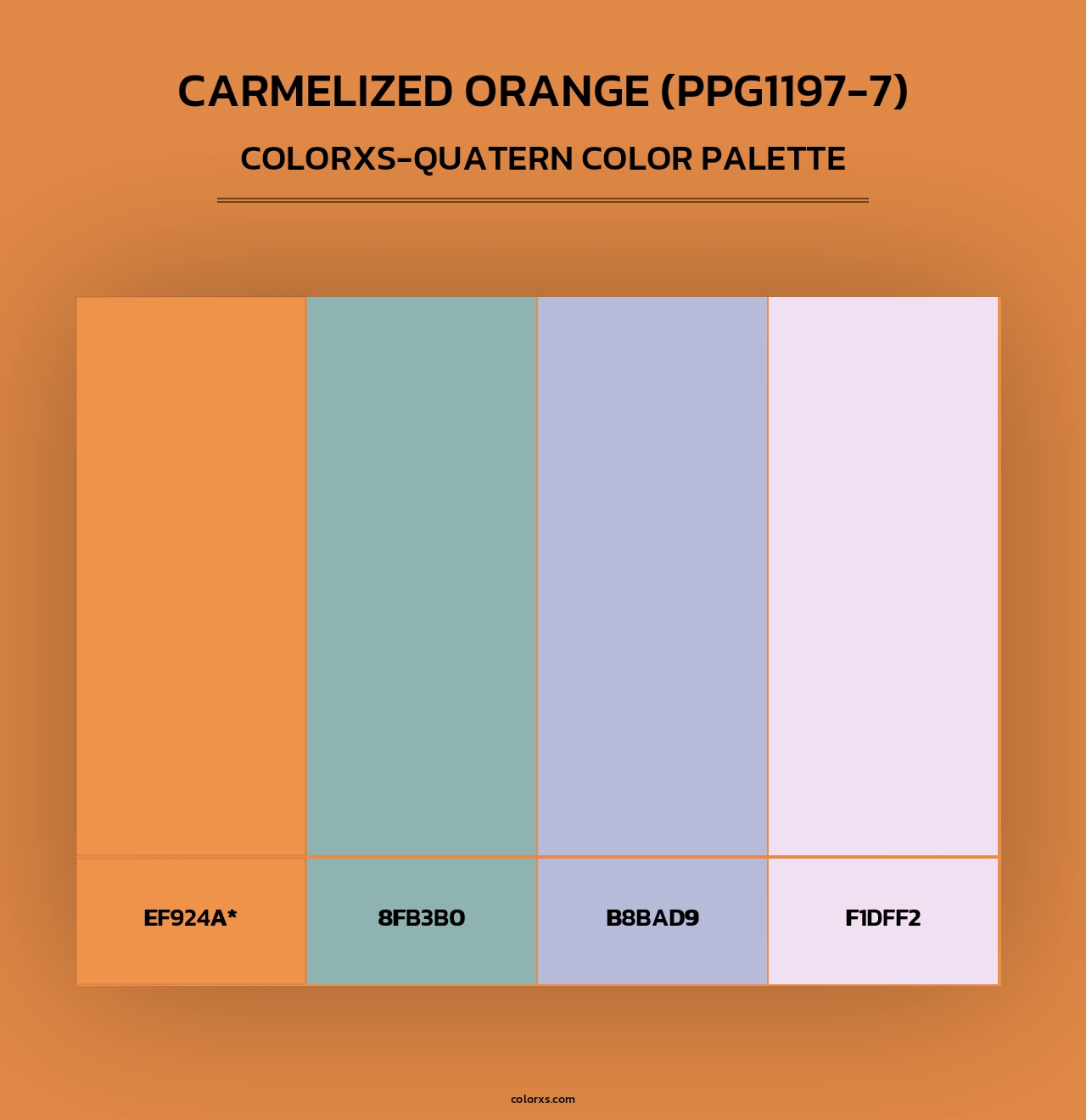 Carmelized Orange (PPG1197-7) - Colorxs Quad Palette
