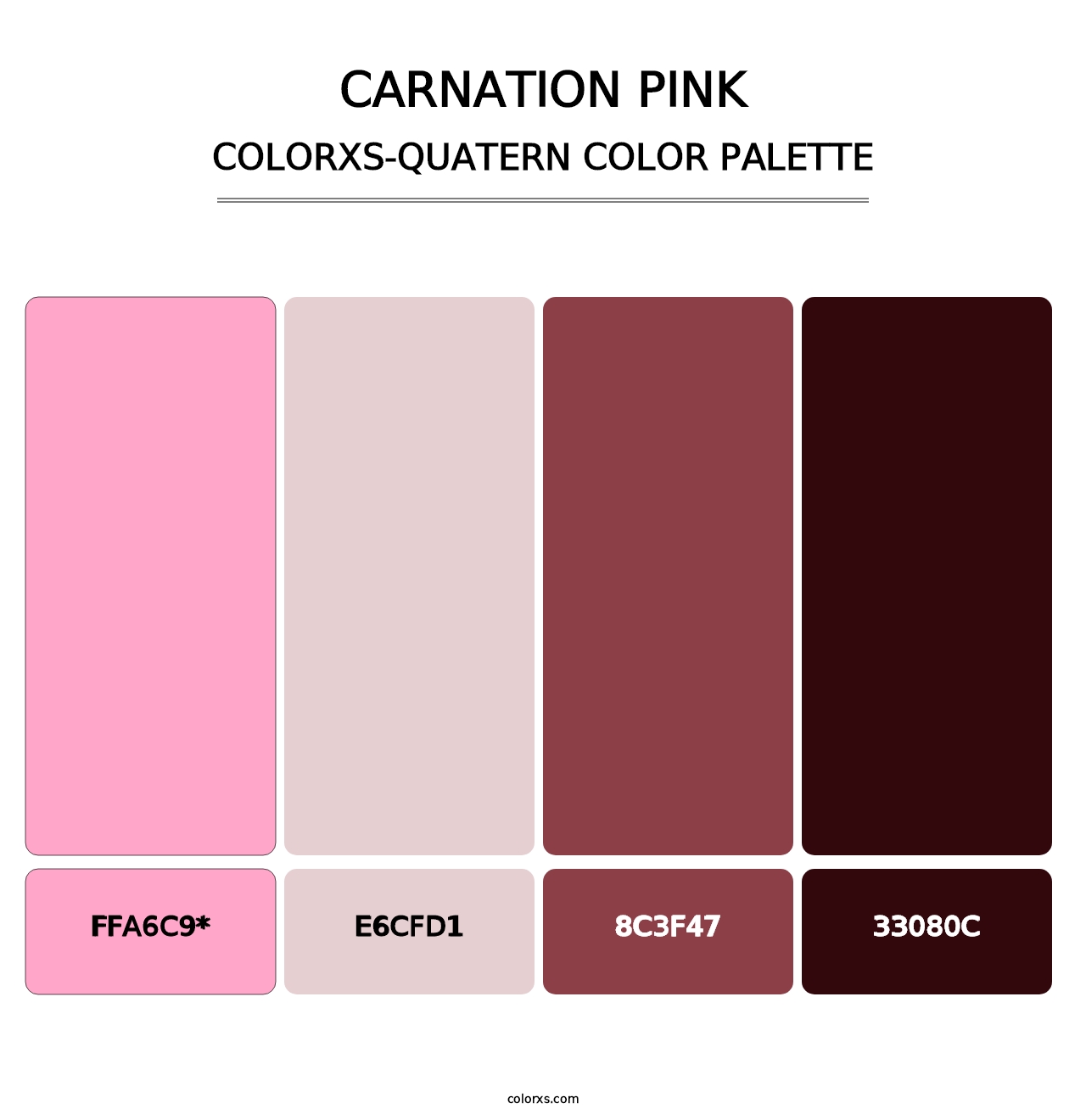 Carnation Pink - Colorxs Quatern Palette