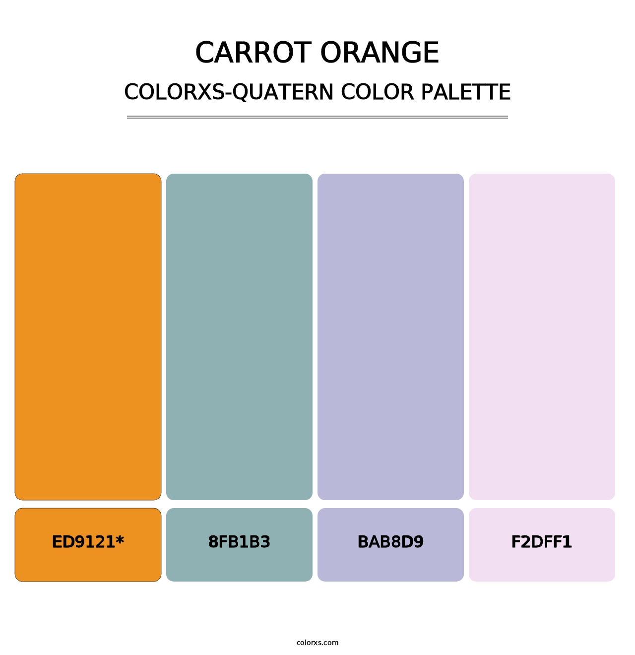 Carrot Orange - Colorxs Quatern Palette