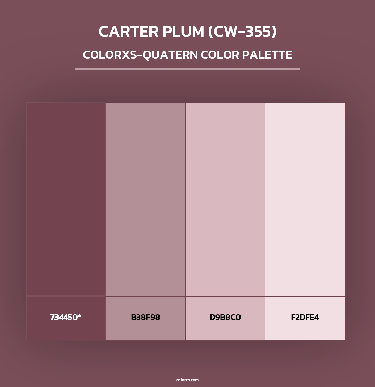 Carter Plum (CW-355) - Colorxs Quad Palette