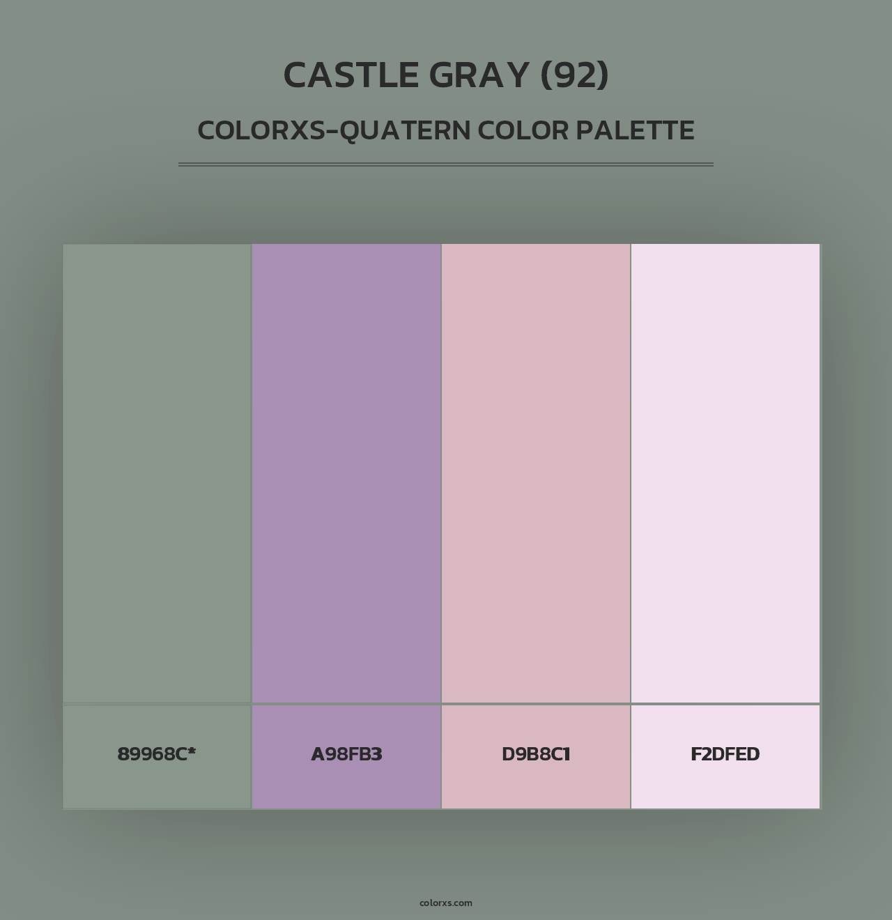 Castle Gray (92) - Colorxs Quad Palette