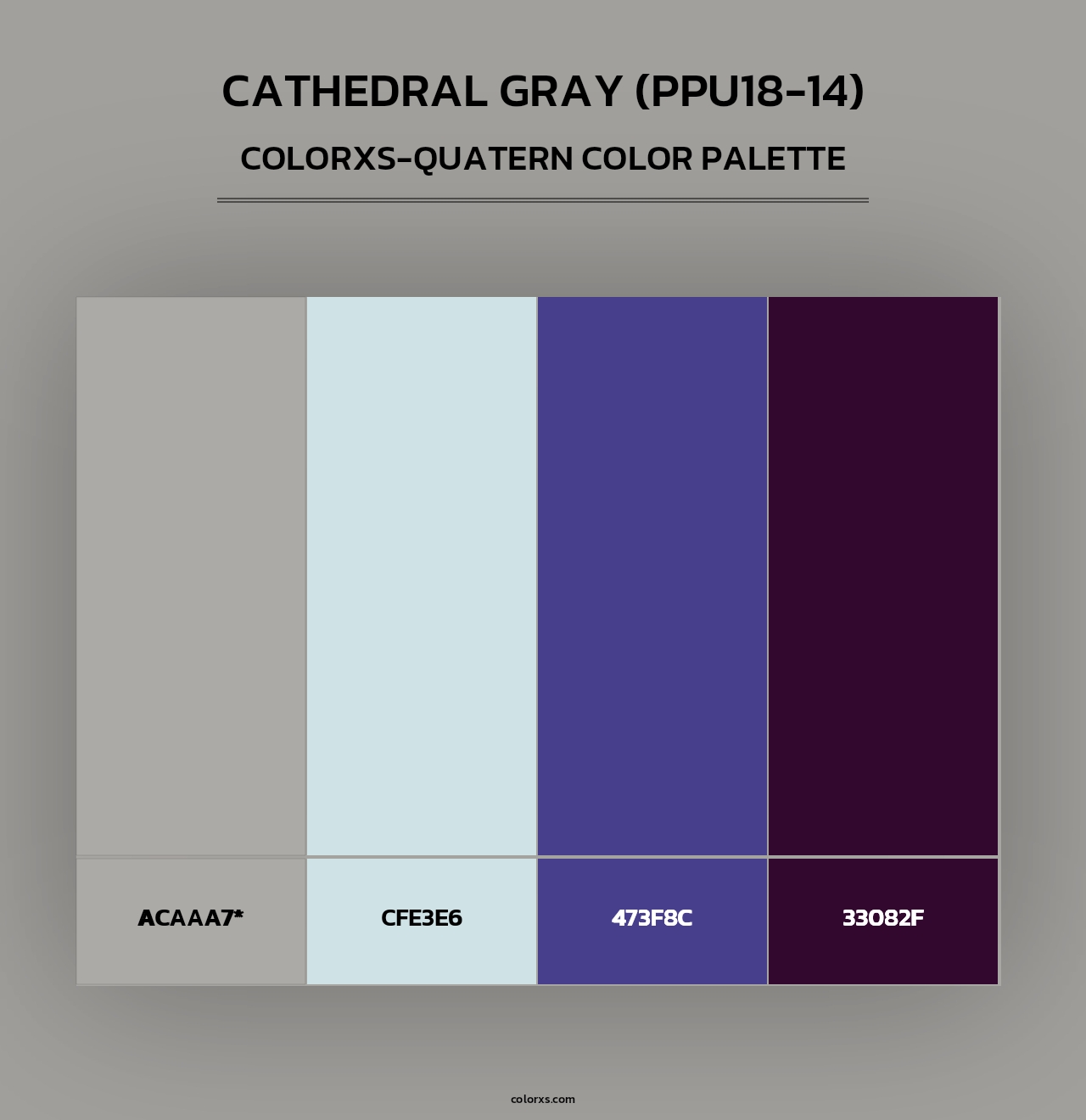 Cathedral Gray (PPU18-14) - Colorxs Quad Palette