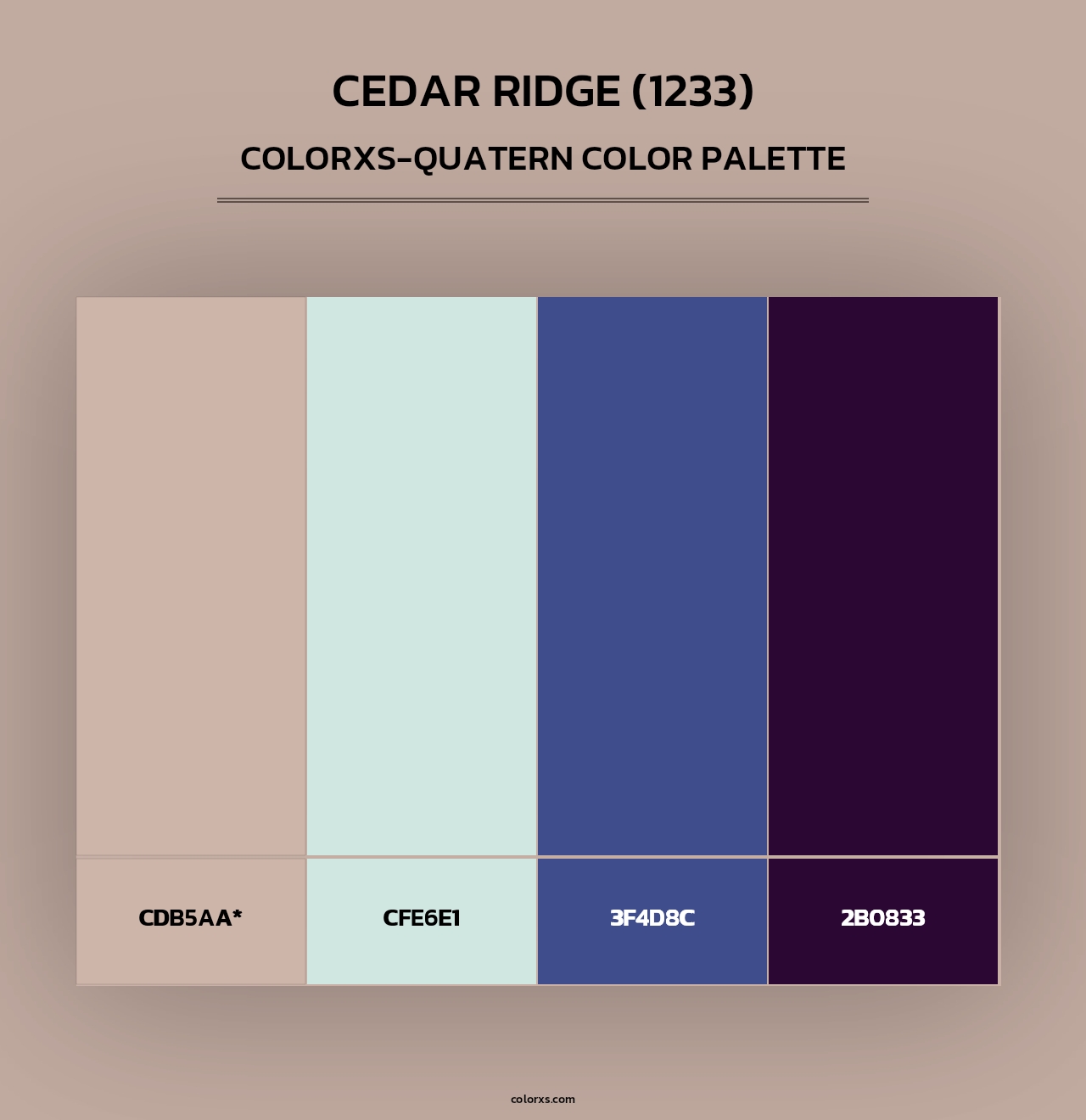 Cedar Ridge (1233) - Colorxs Quad Palette