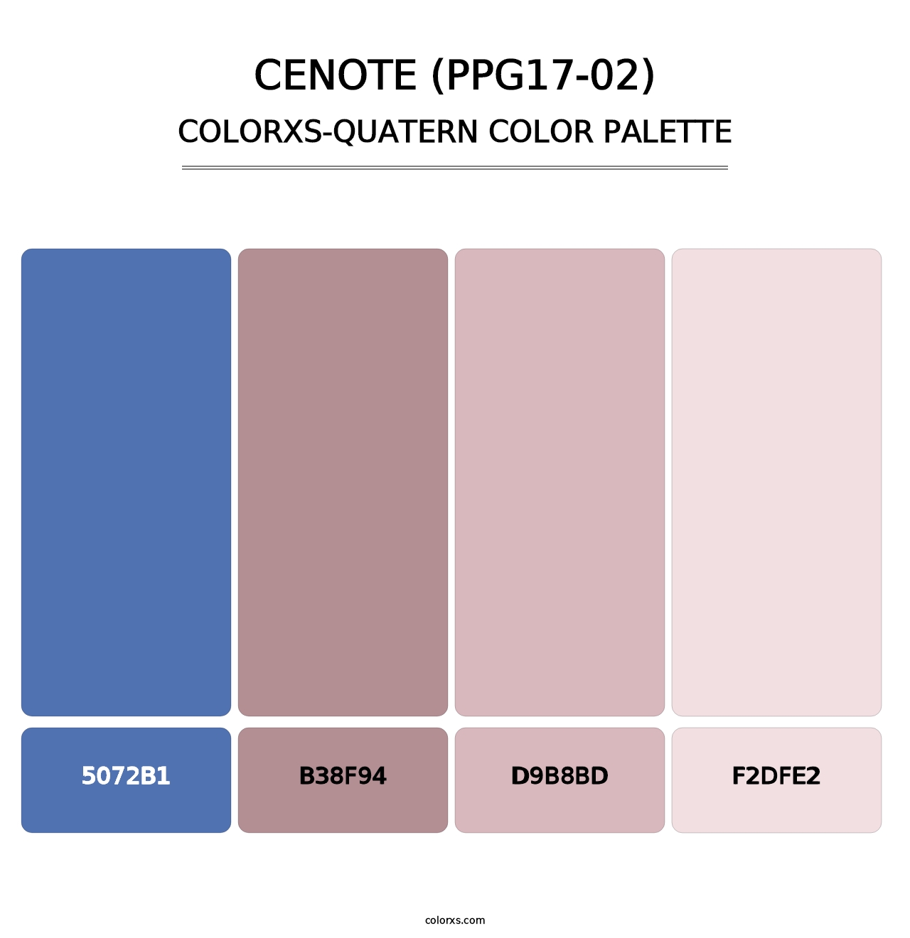 Cenote (PPG17-02) - Colorxs Quatern Palette