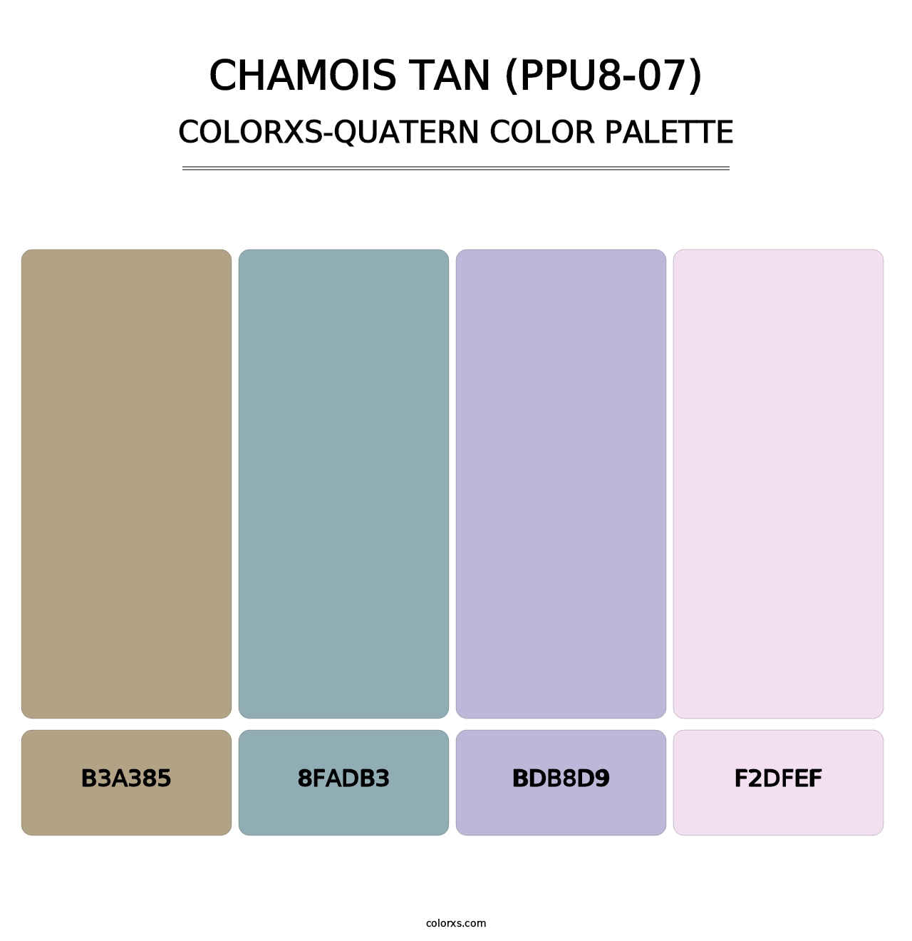 Chamois Tan (PPU8-07) - Colorxs Quatern Palette