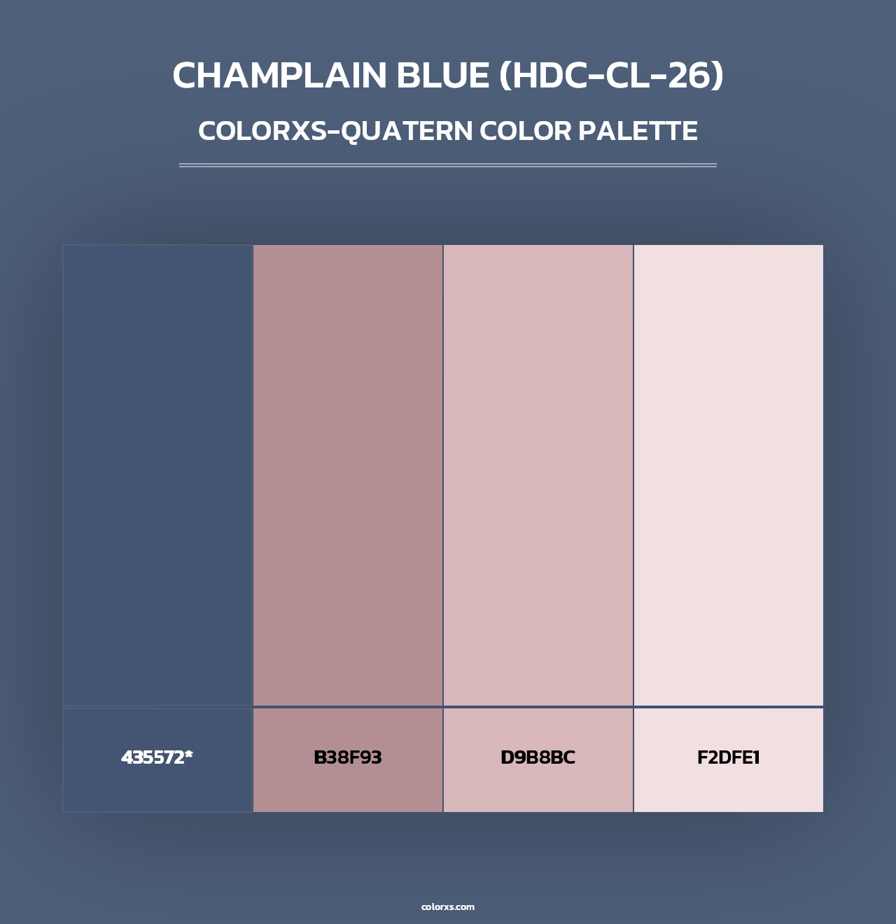 Champlain Blue (HDC-CL-26) - Colorxs Quad Palette