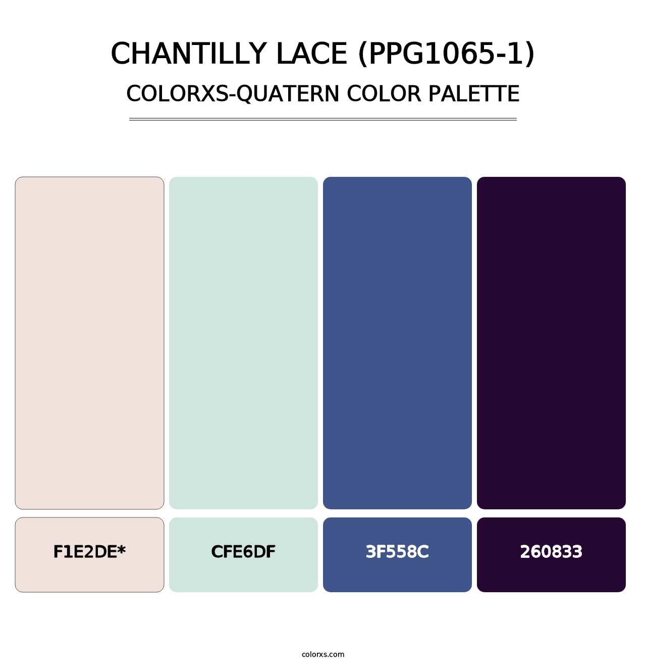 Chantilly Lace (PPG1065-1) - Colorxs Quatern Palette